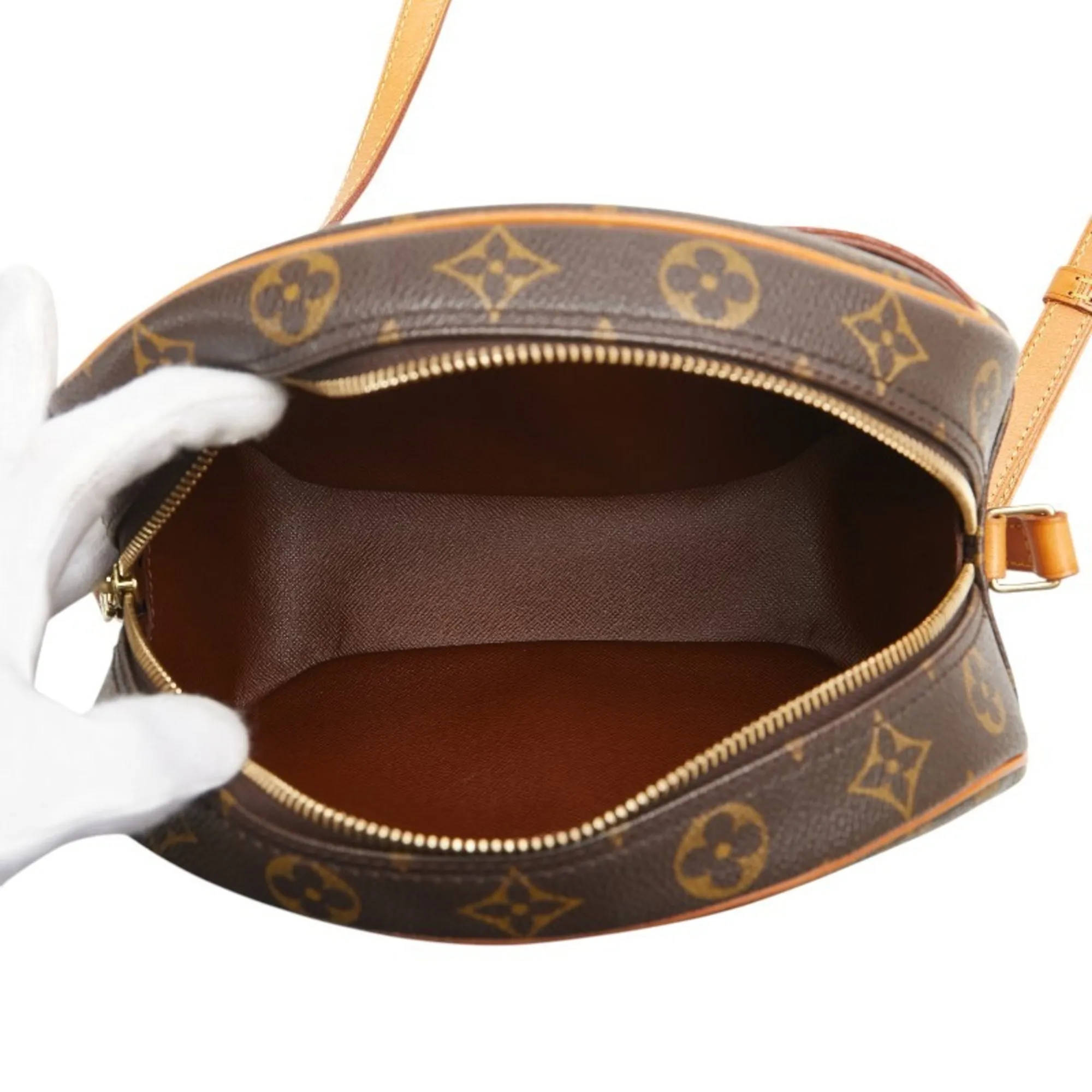 LOUIS VUITTON Brown Monogram Leather Shoulder Bag