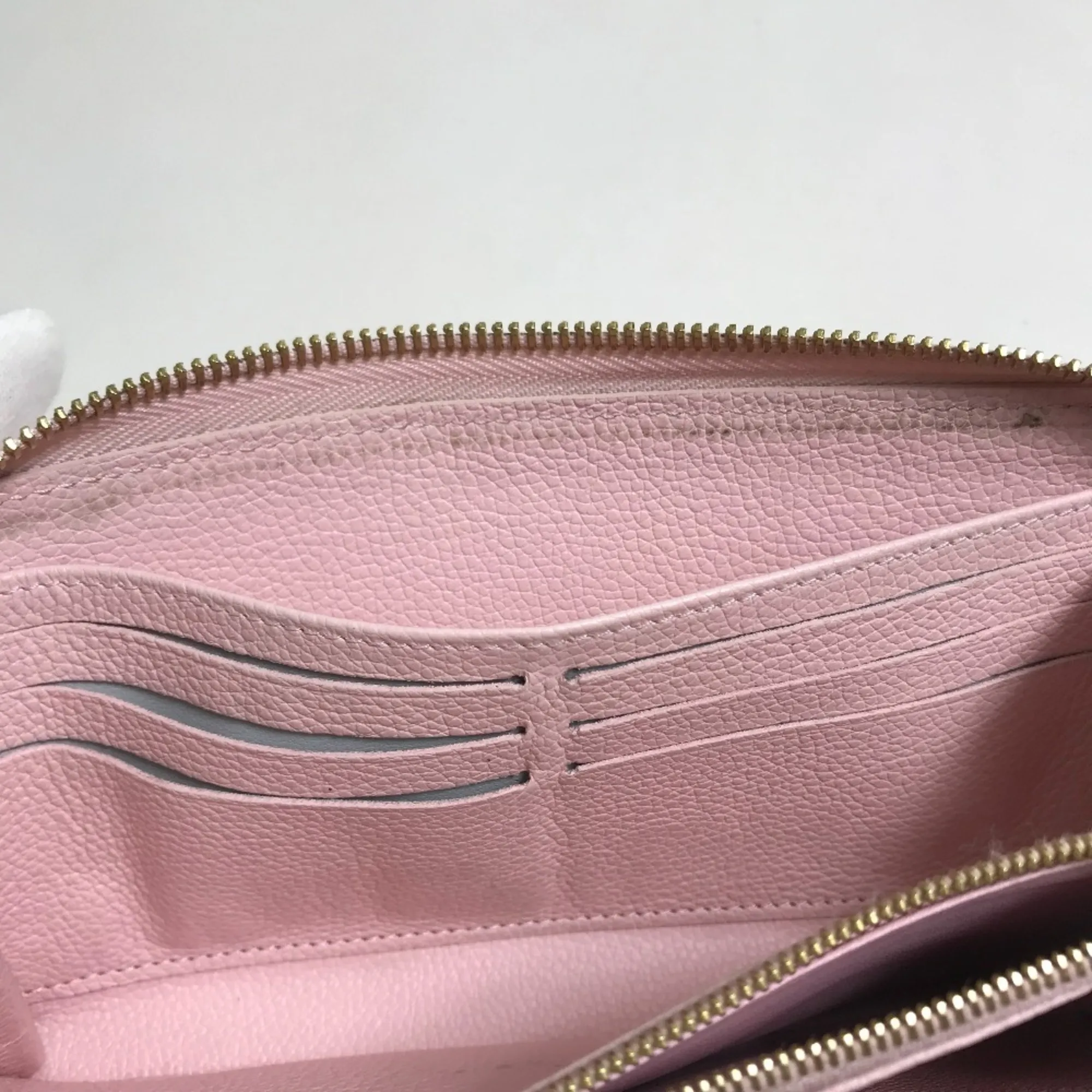 LOUIS VUITTON Pink Monogram Leather Wallet