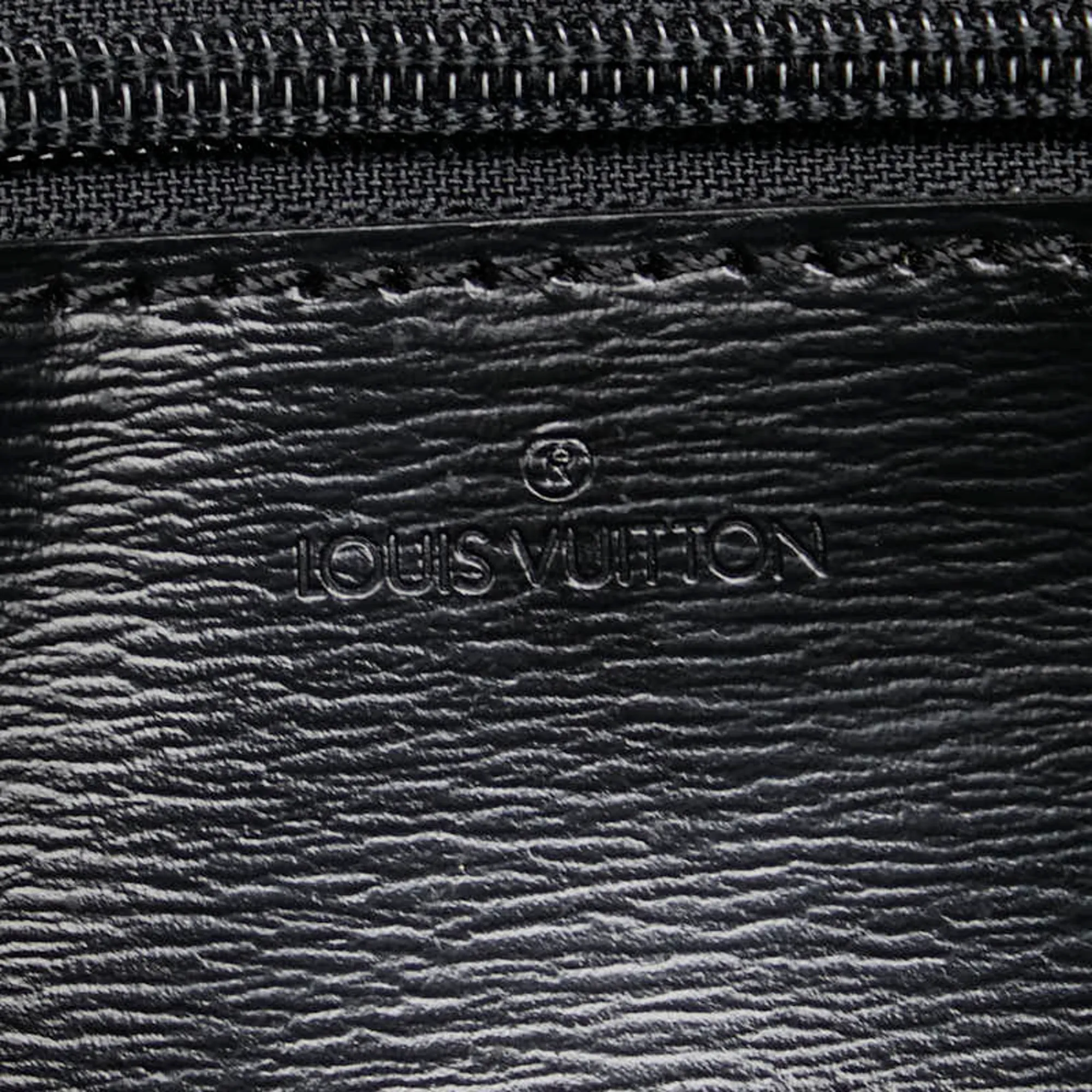 LOUIS VUITTON Black Leather Shoulder Bag