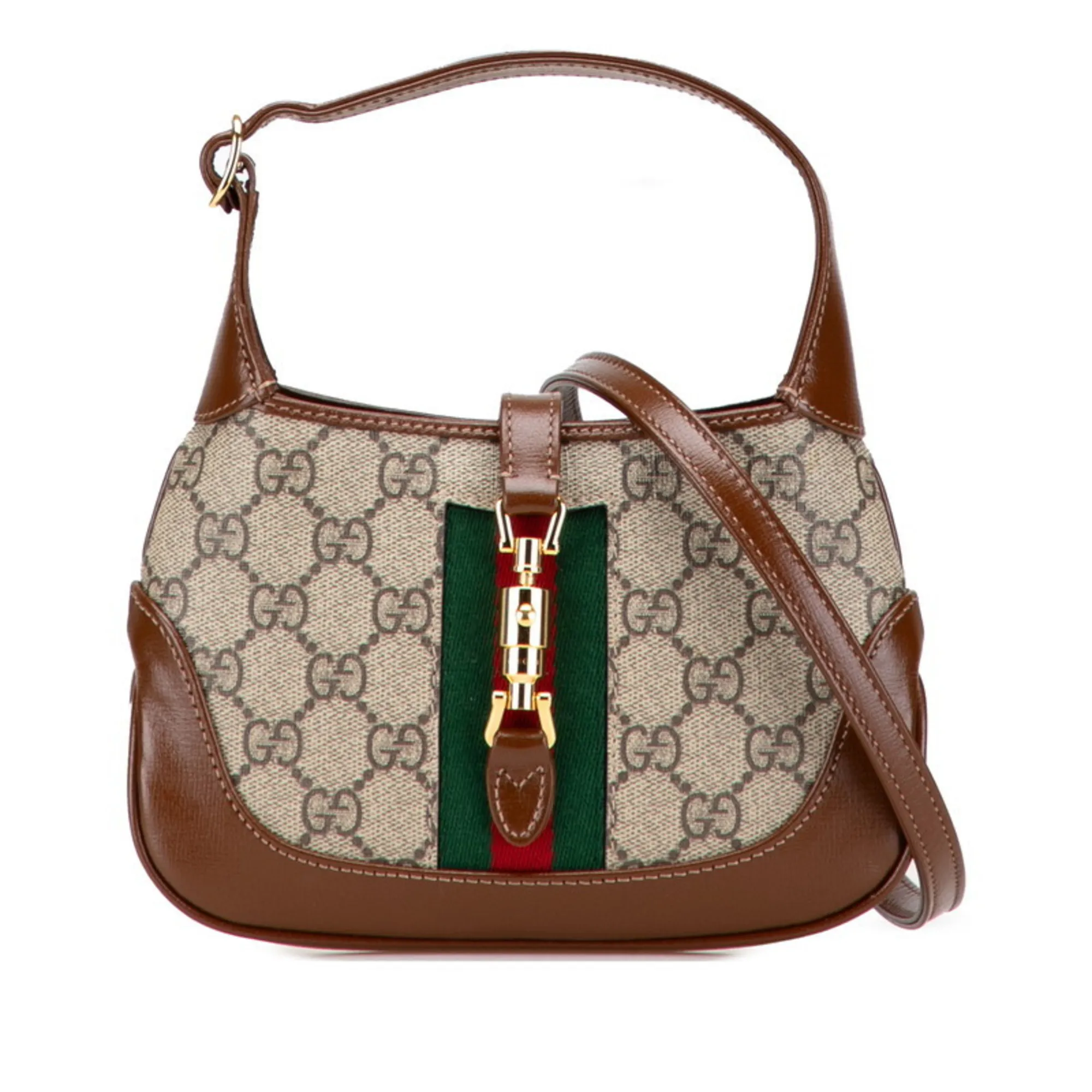 GUCCI Cream Leather Jackie Shoulder Bag