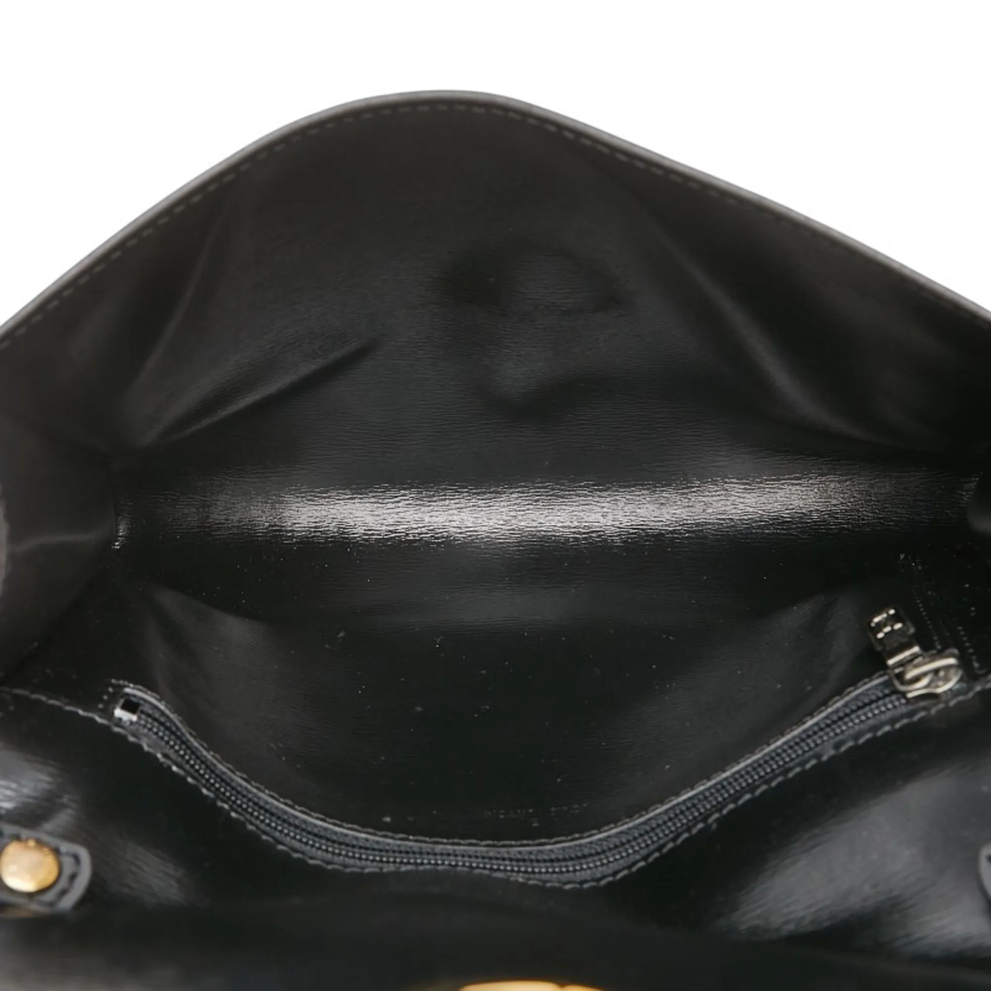 LOUIS VUITTON Black Leather Shoulder Bag