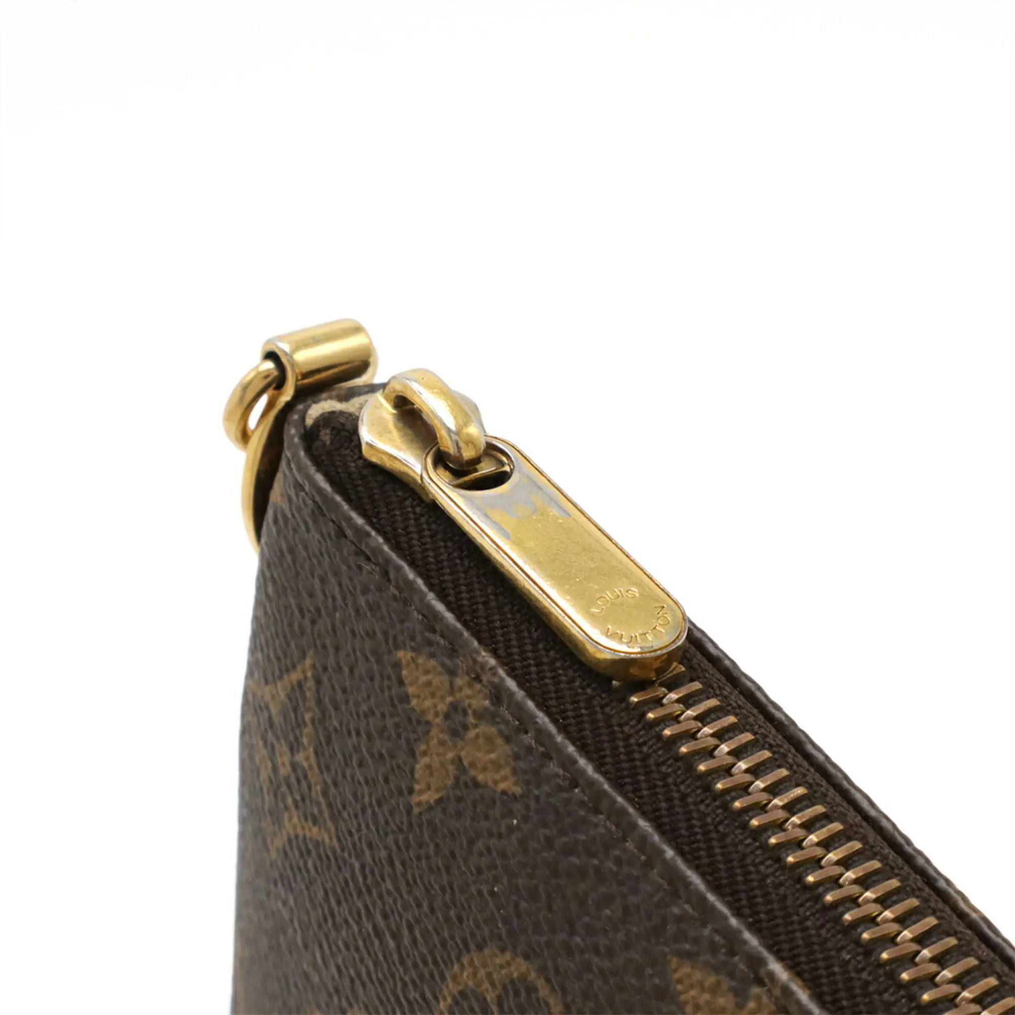 LOUIS VUITTON Brown Monogram Pouch