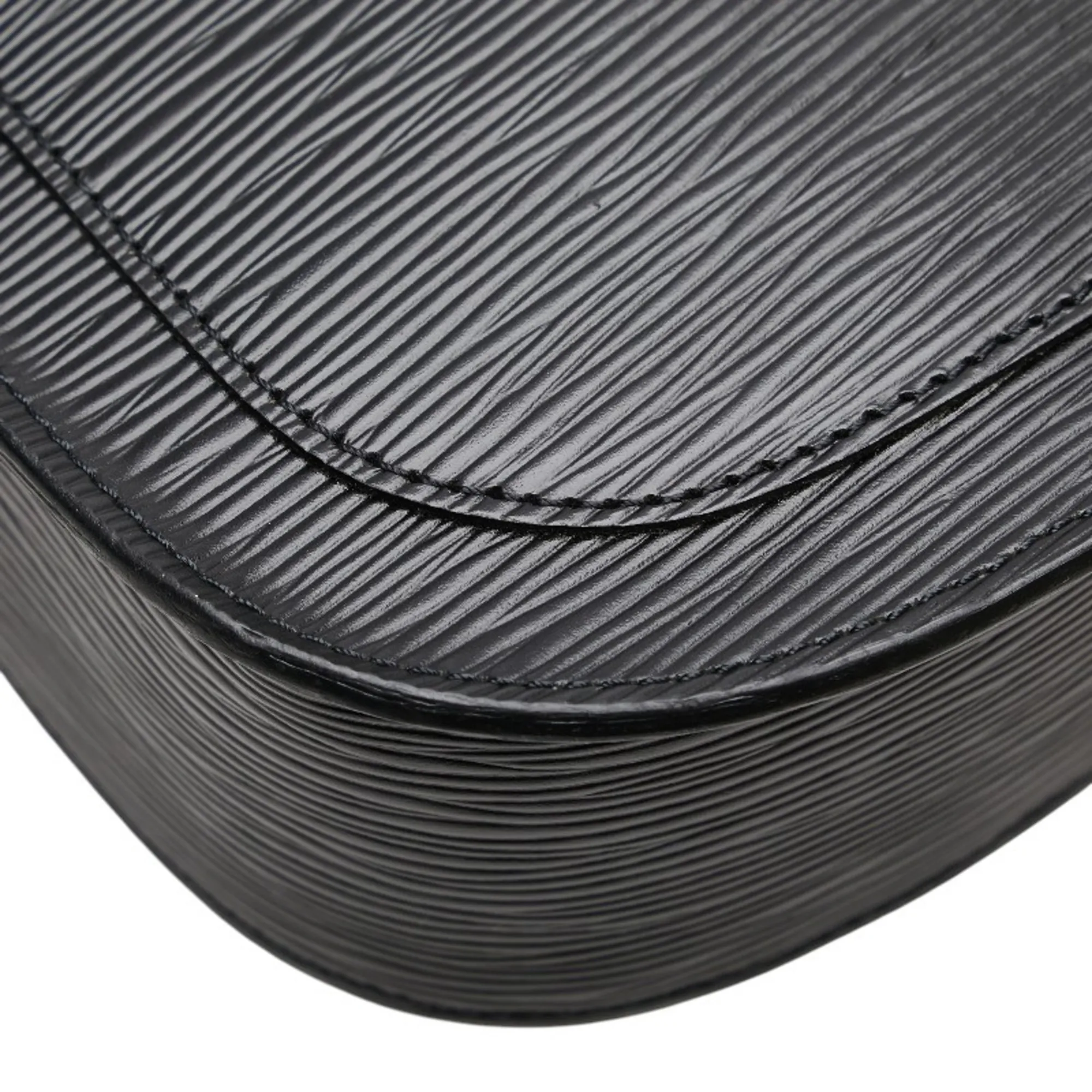 LOUIS VUITTON Black Leather Shoulder Bag