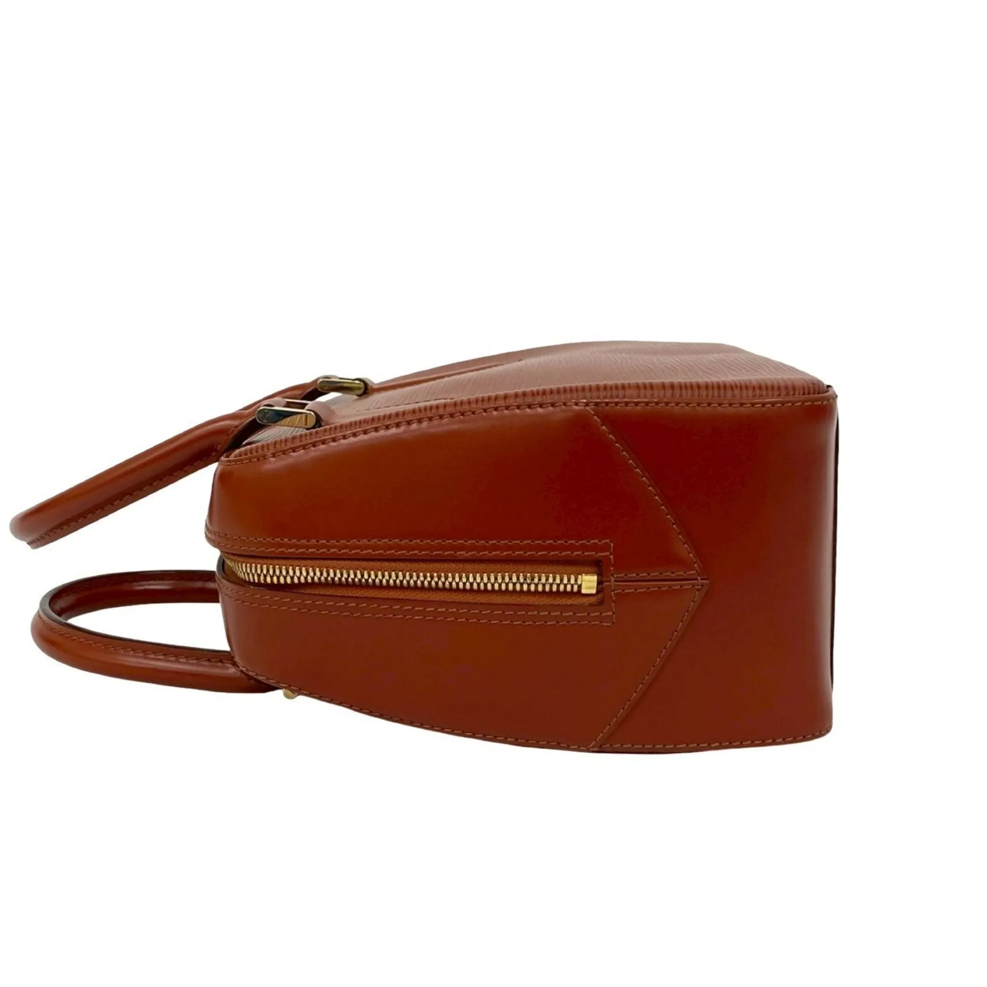 LOUIS VUITTON Brown Leather Boston Bag