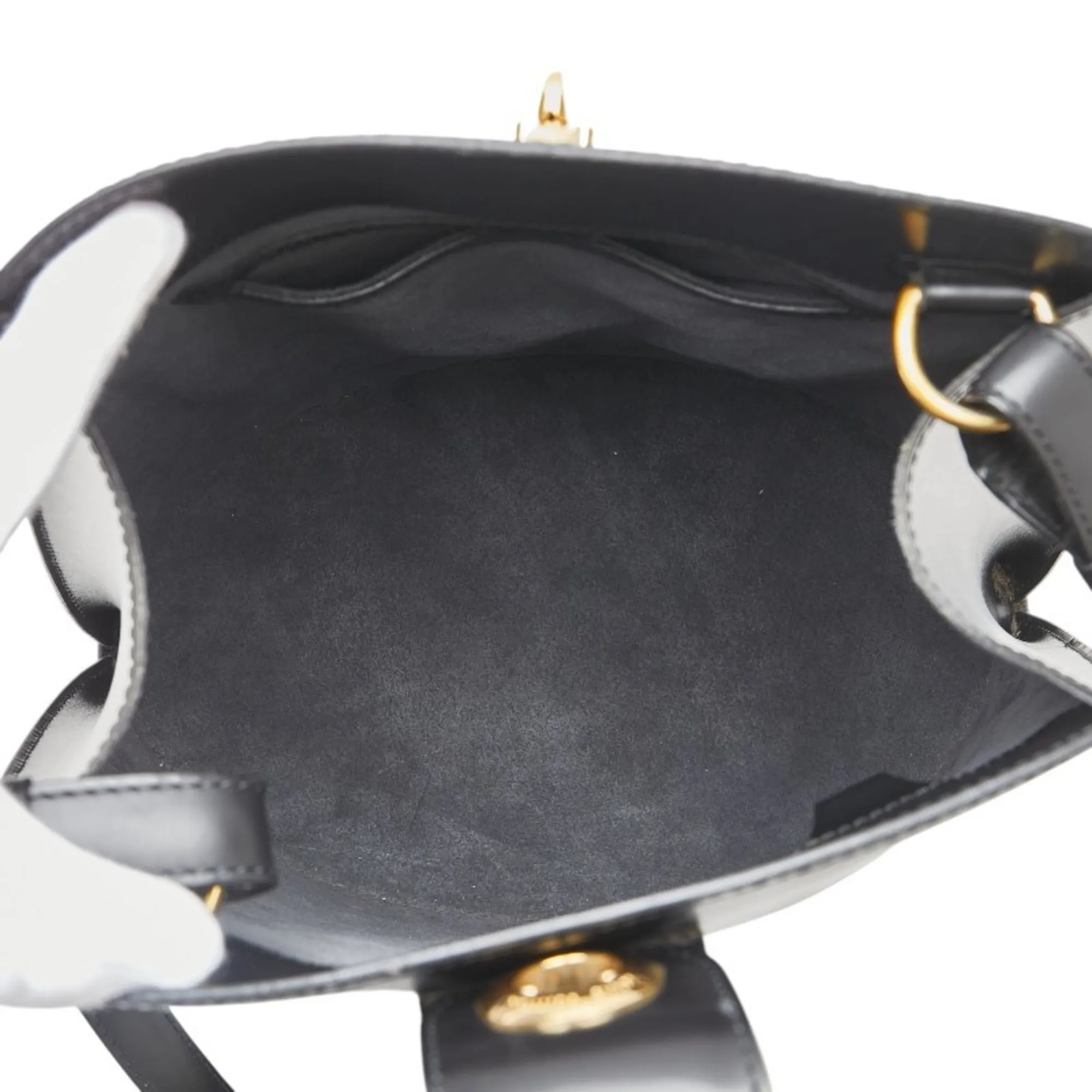 LOUIS VUITTON Black Leather Shoulder Bag