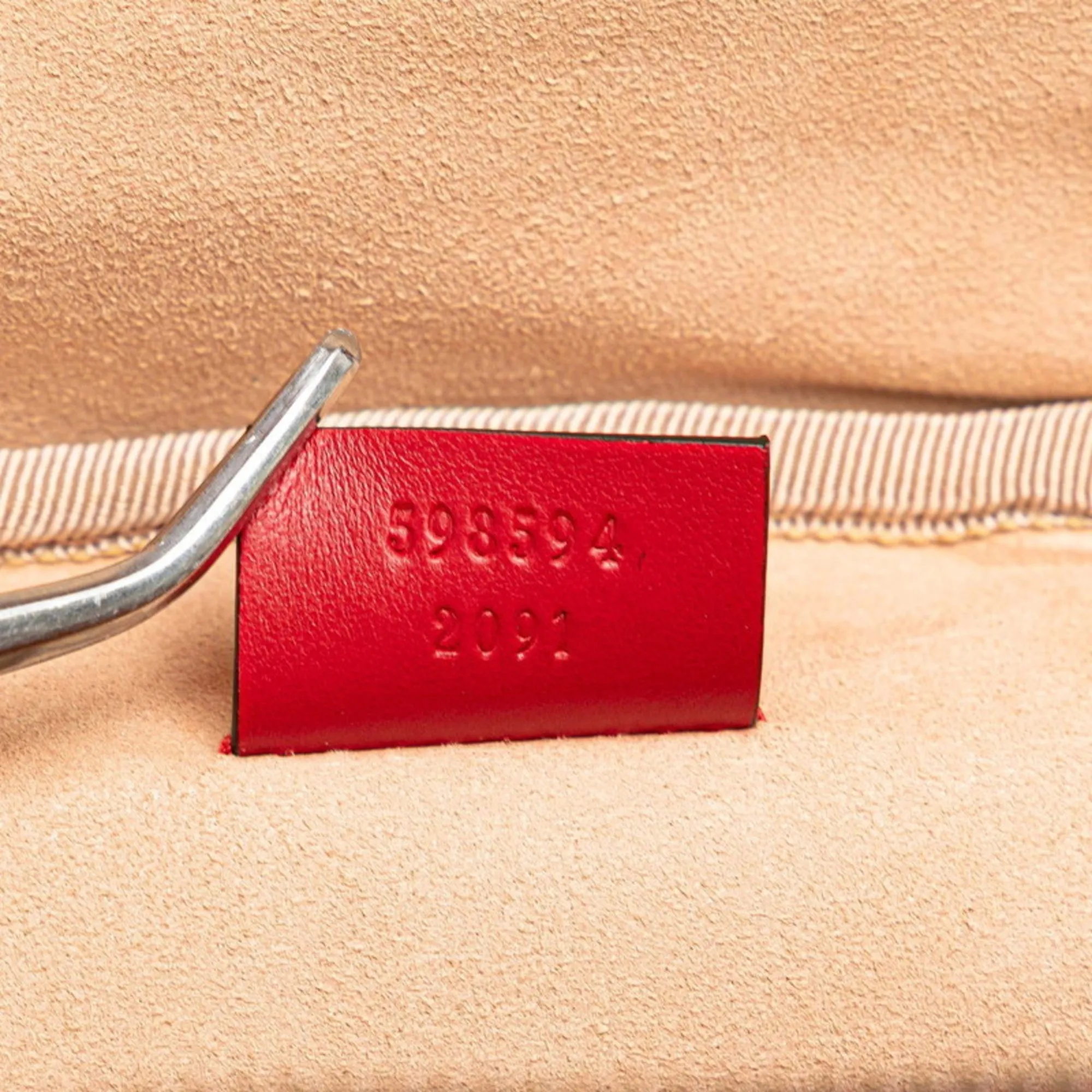 GUCCI Red Leather GG Marmont Backpack