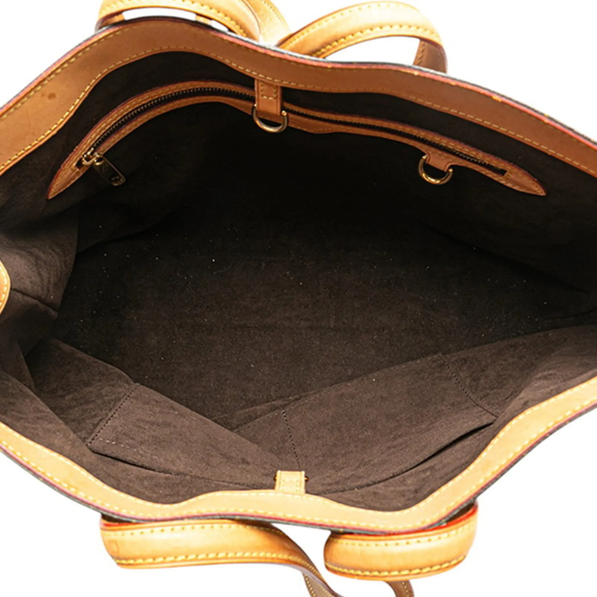 LOUIS VUITTON Brown Monogram Leather Tote Bag