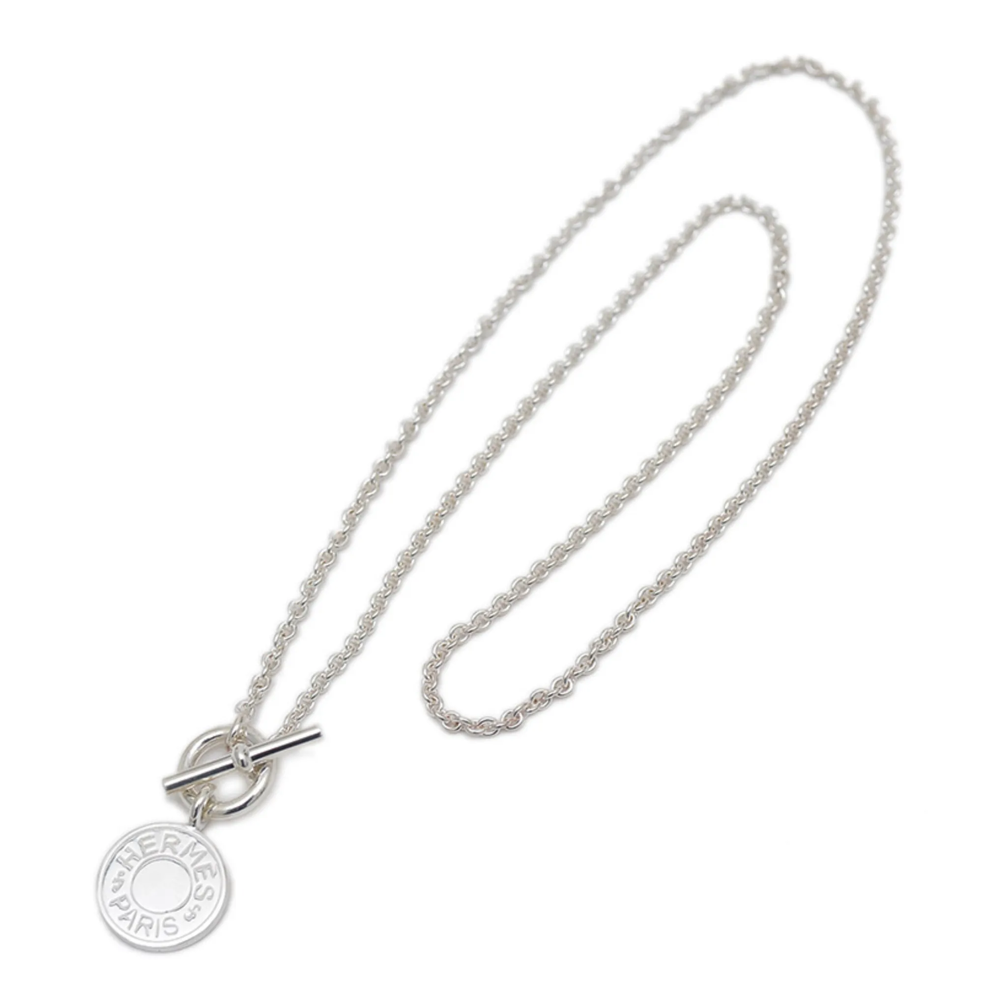 HERMES Silver Necklace