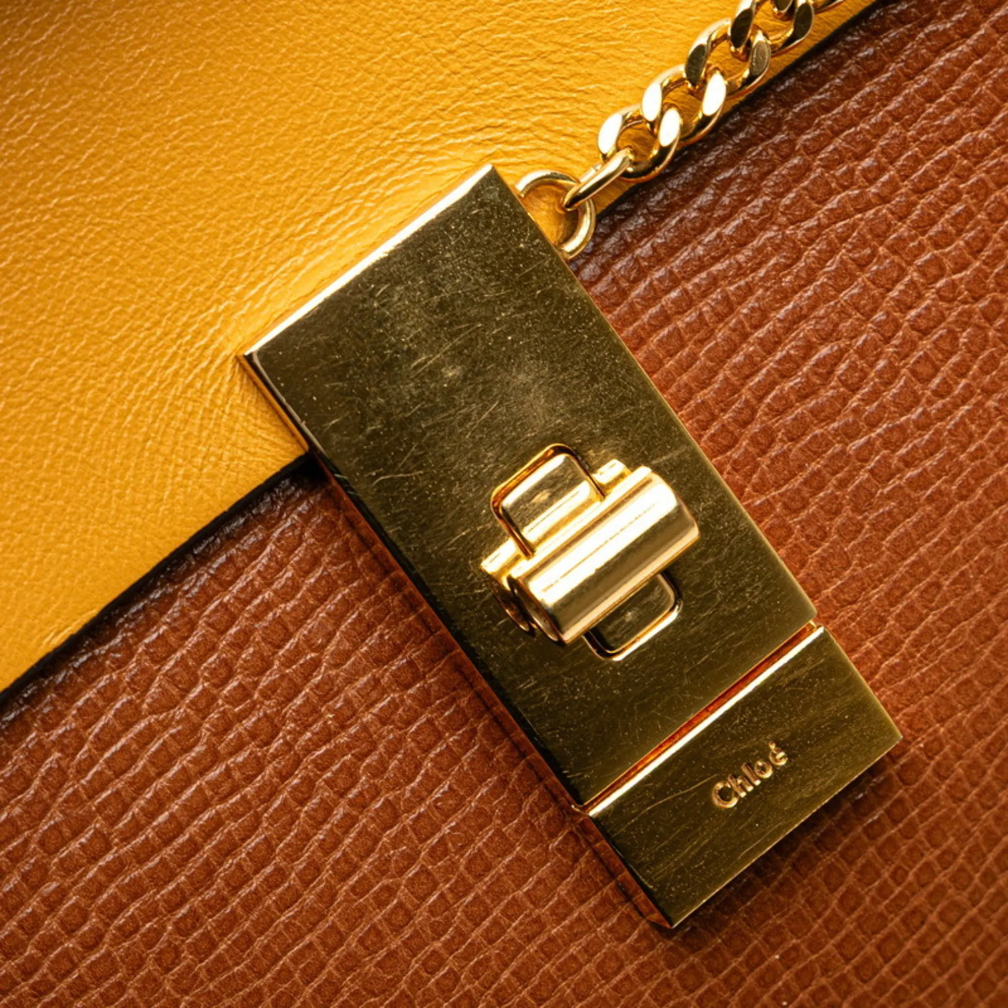 CHLOE Brown Leather Shoulder Bag