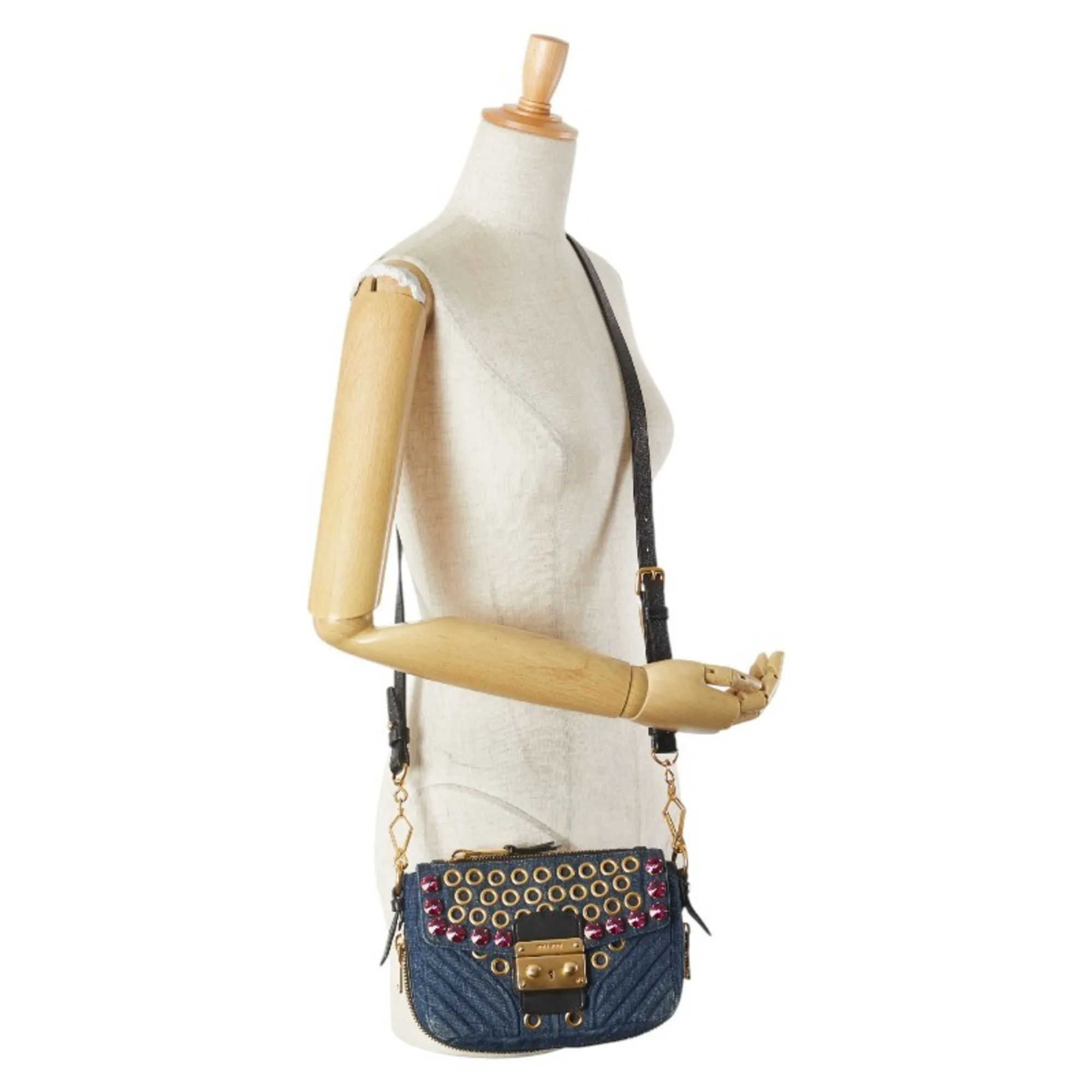 MIU MIU Black Leather Shoulder Bag