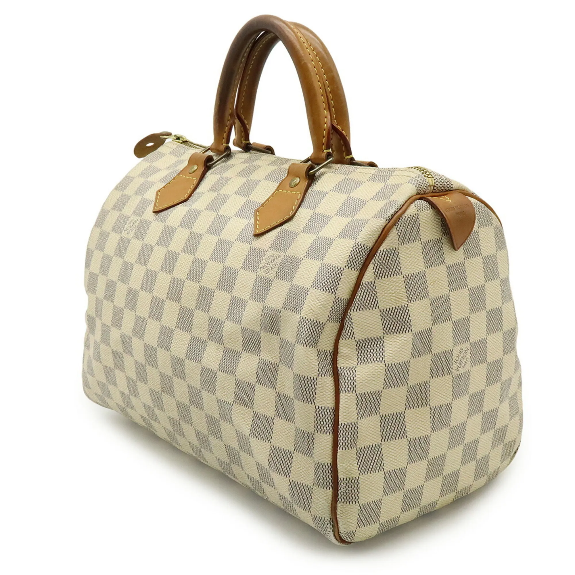 LOUIS VUITTON White Damier Speedy 30 Bag