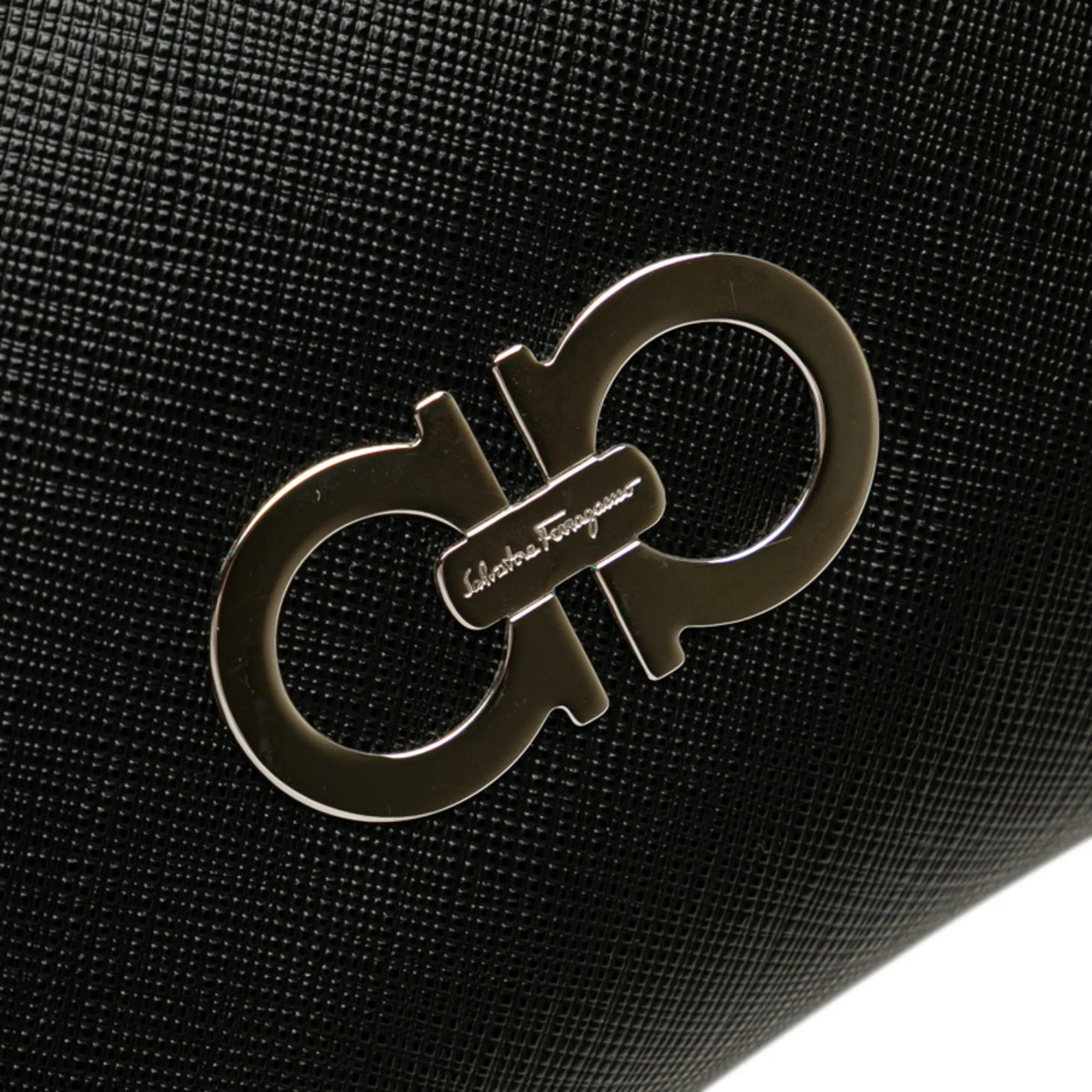 SALVATORE FERRAGAMO Black Leather Bag