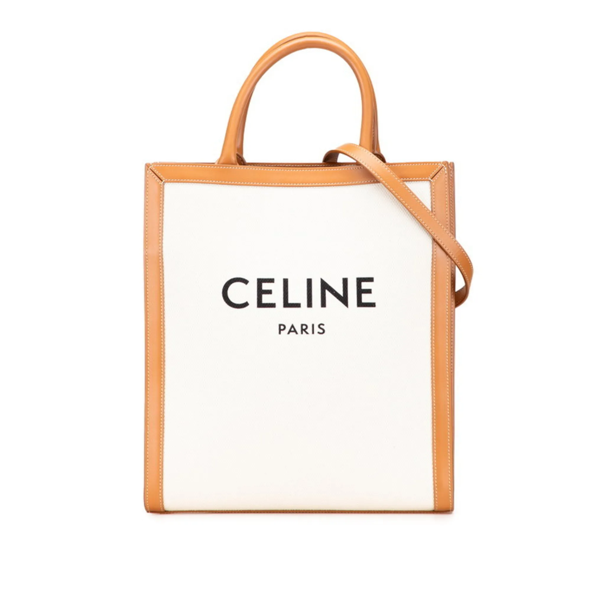 CELINE Brown Leather Shoulder Bag