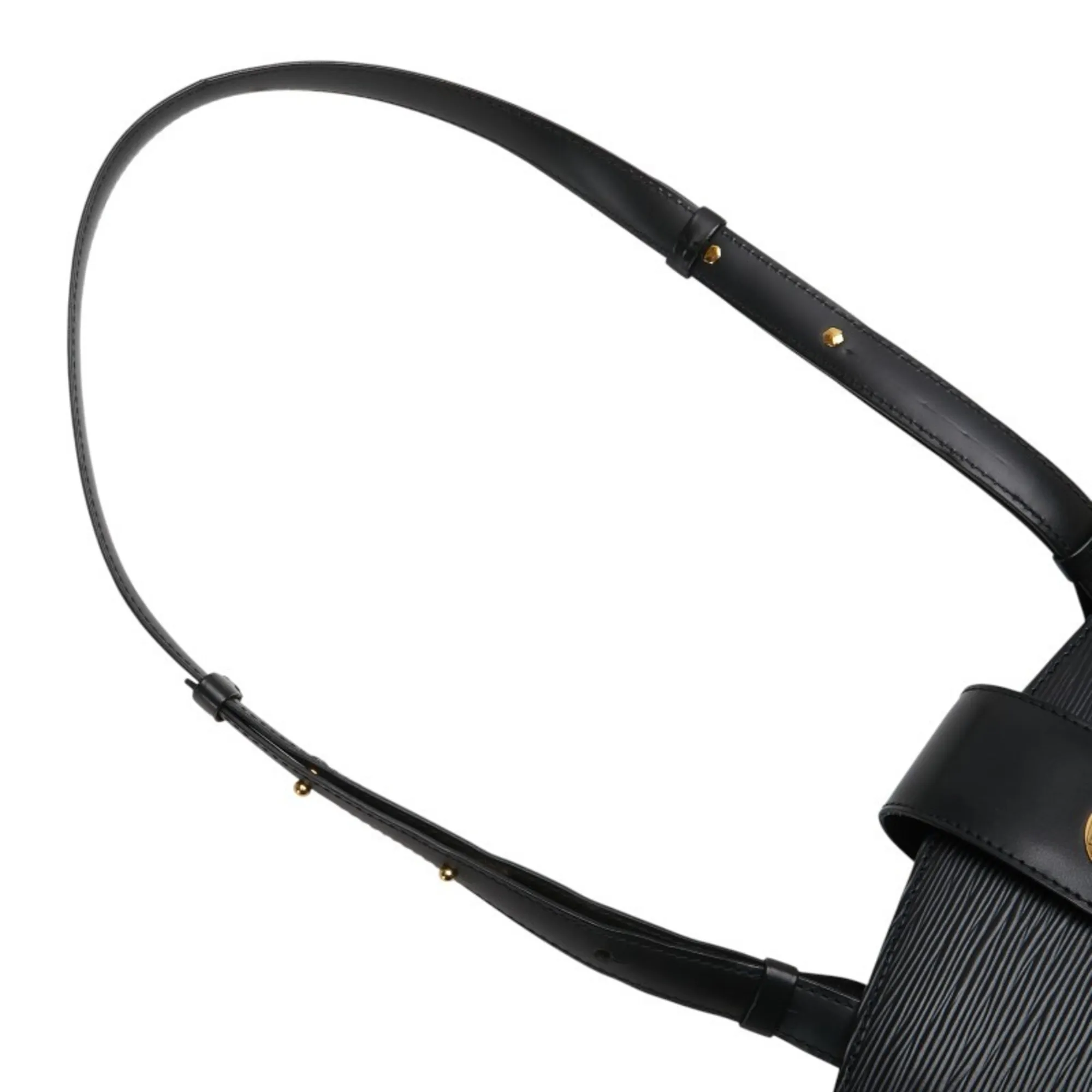 LOUIS VUITTON Black Leather Shoulder Bag