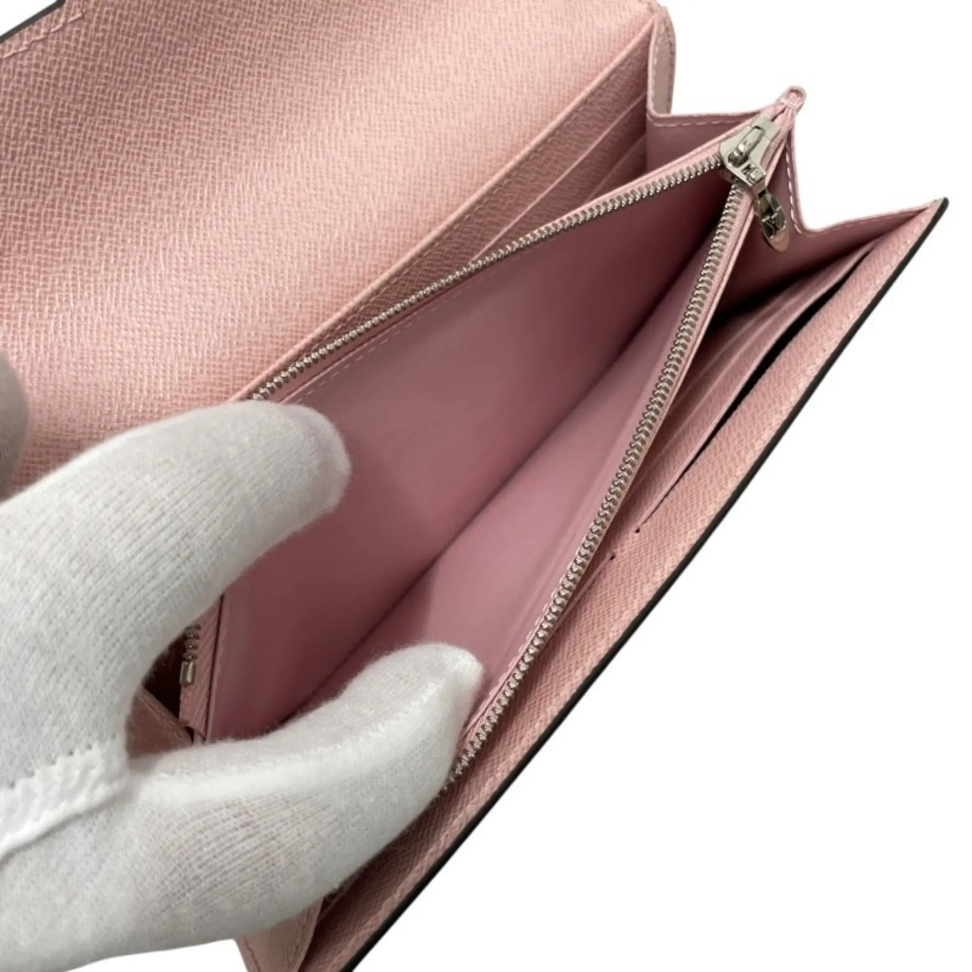 LOUIS VUITTON Pink Leather Wallet