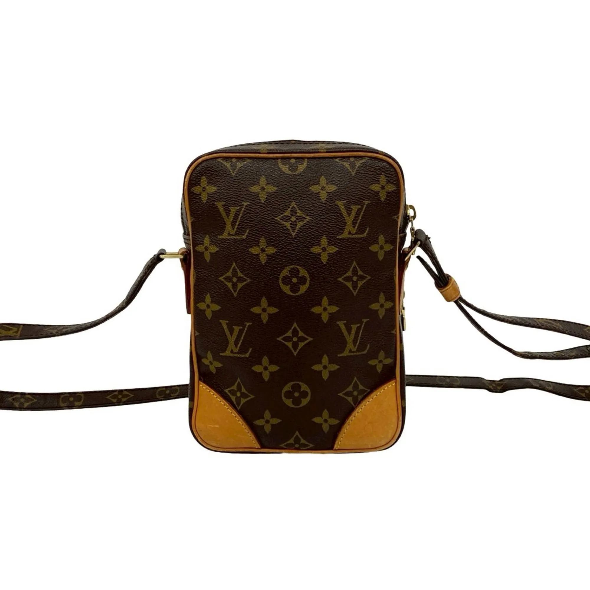 LOUIS VUITTON Brown Monogram Leather Shoulder Bag