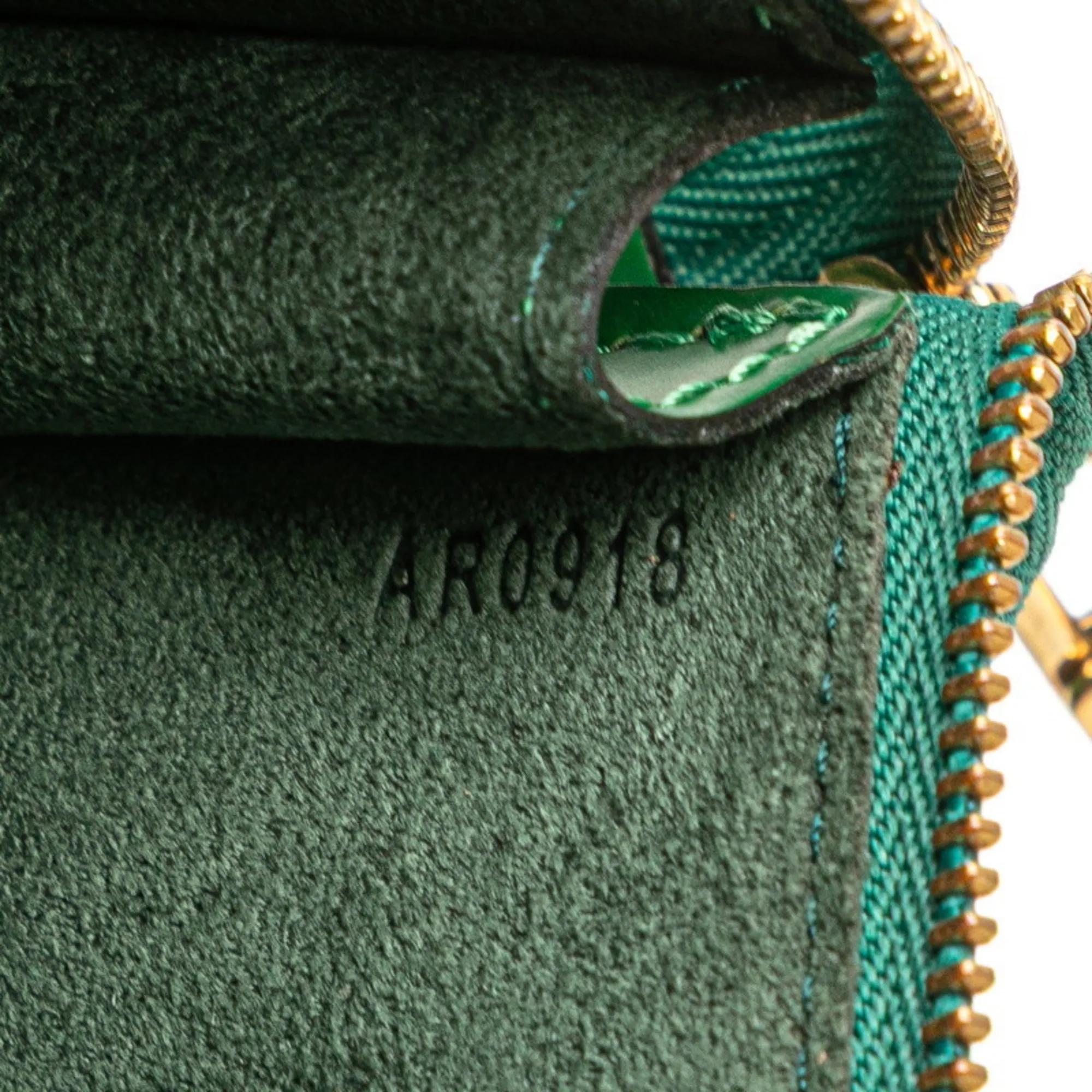 LOUIS VUITTON Green Leather Mini Bag