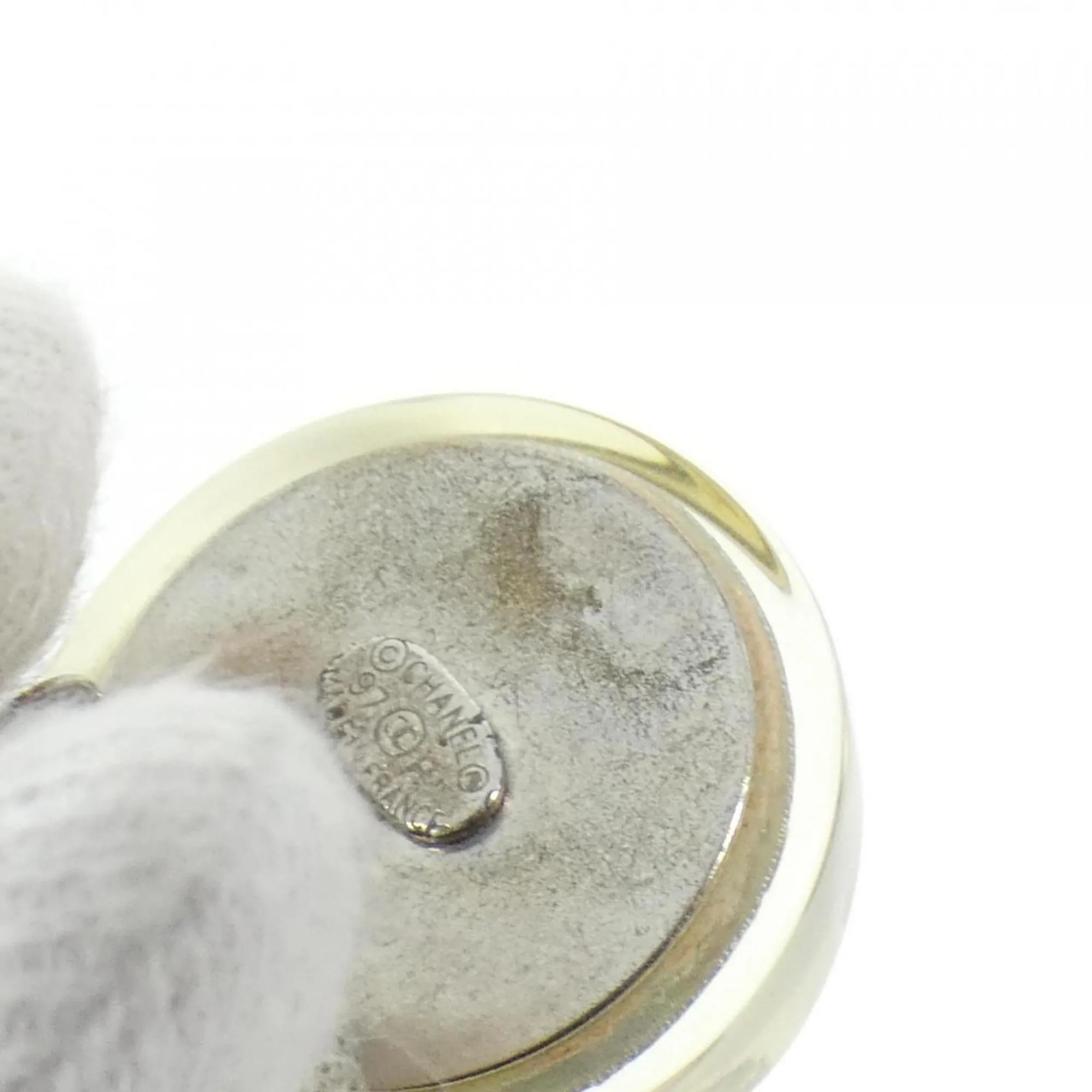 CHANEL White Earrings