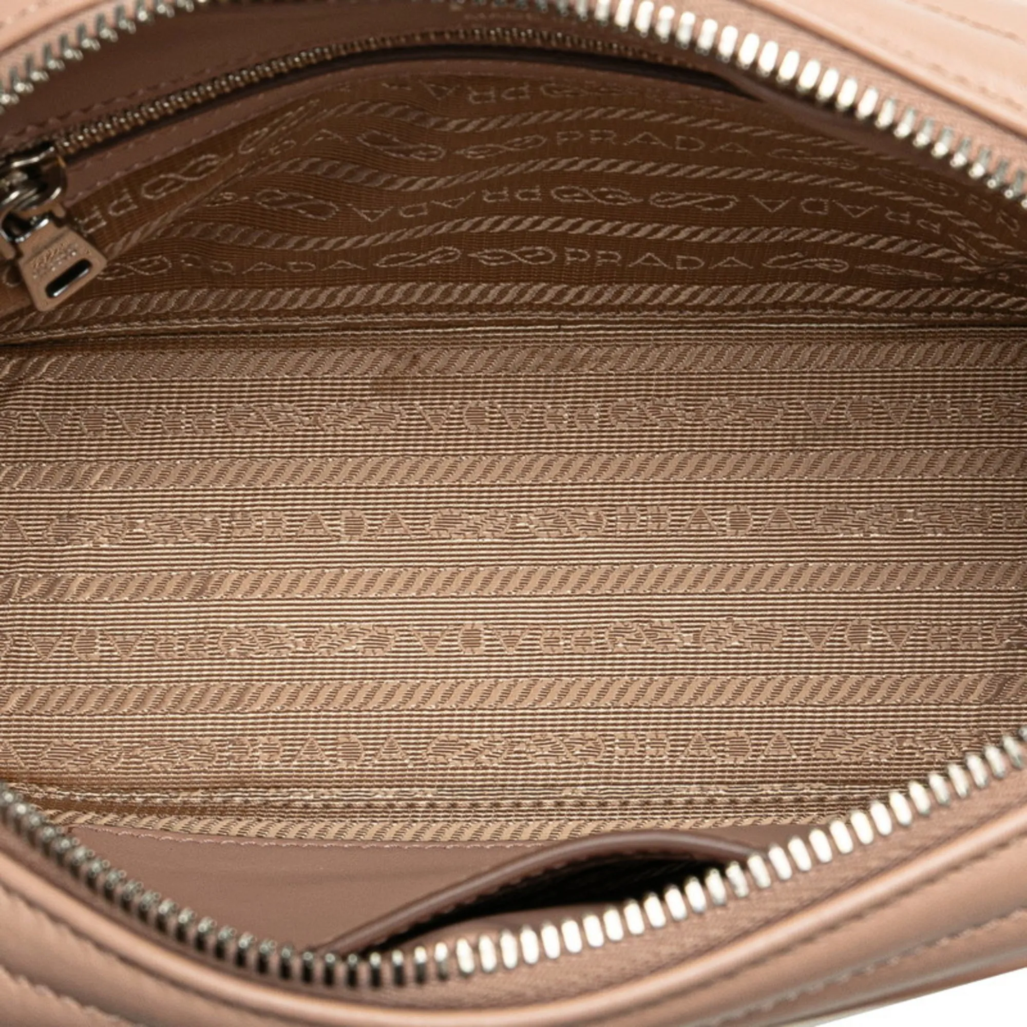 PRADA Cream Leather Shoulder Bag