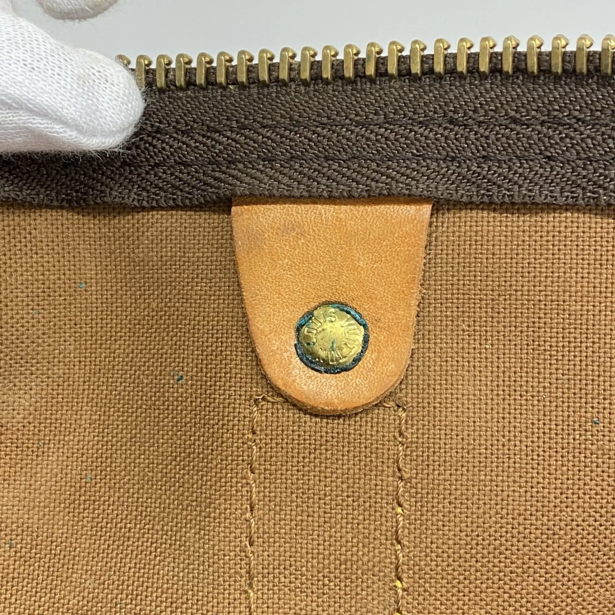 LOUIS VUITTON Brown Monogram Keepall Bandouliere 55 Boston Bag