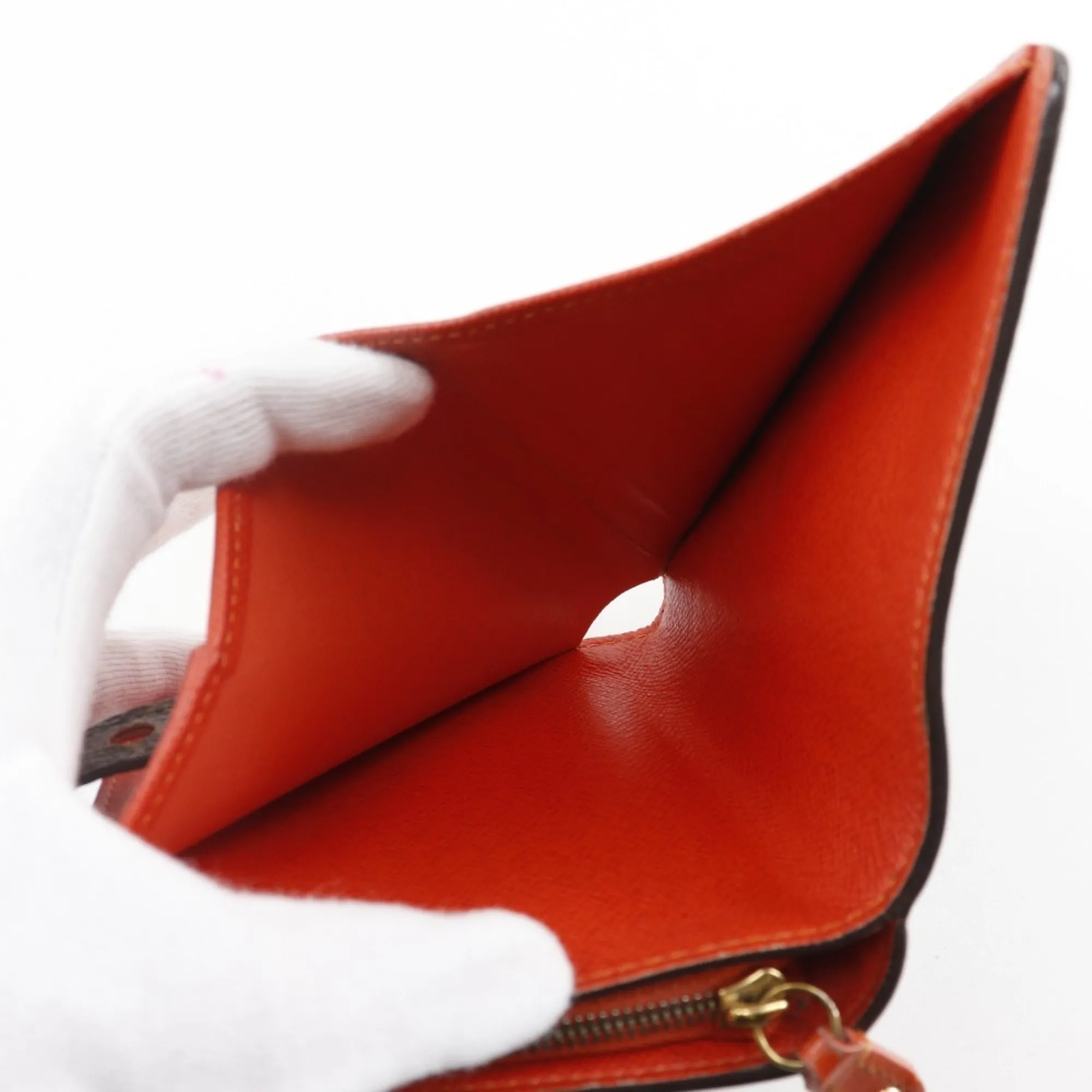 LOUIS VUITTON Orange Monogram Wallet