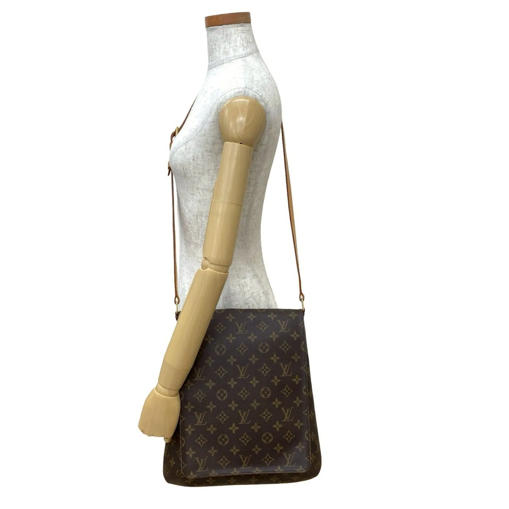 LOUIS VUITTON Brown Leather Shoulder Bag