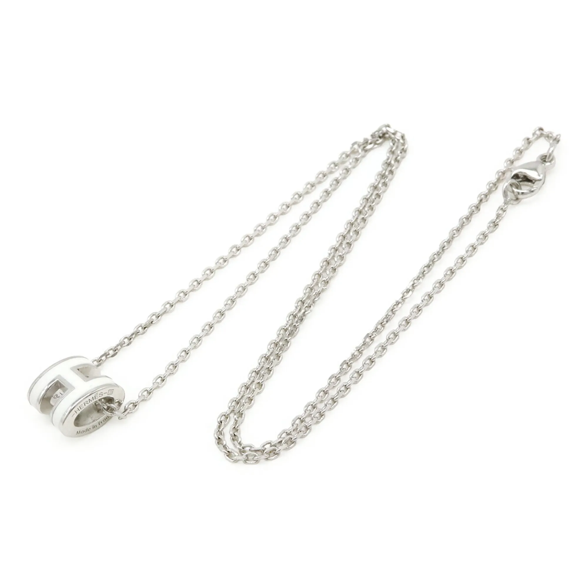 HERMES White Necklace
