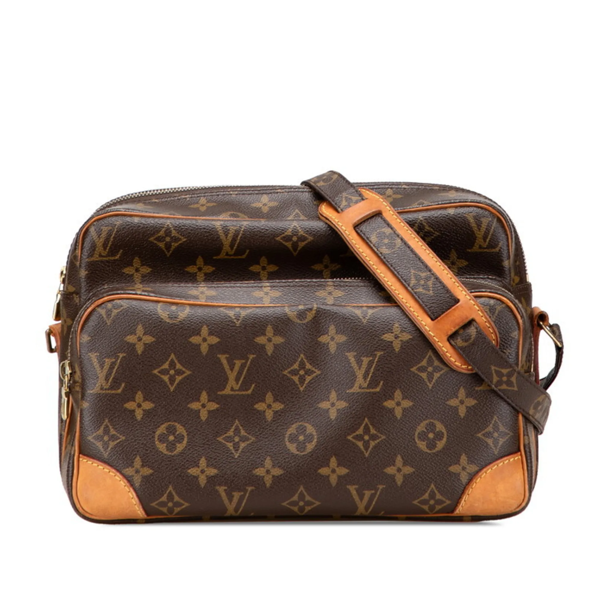 LOUIS VUITTON Brown Monogram Leather Shoulder Bag