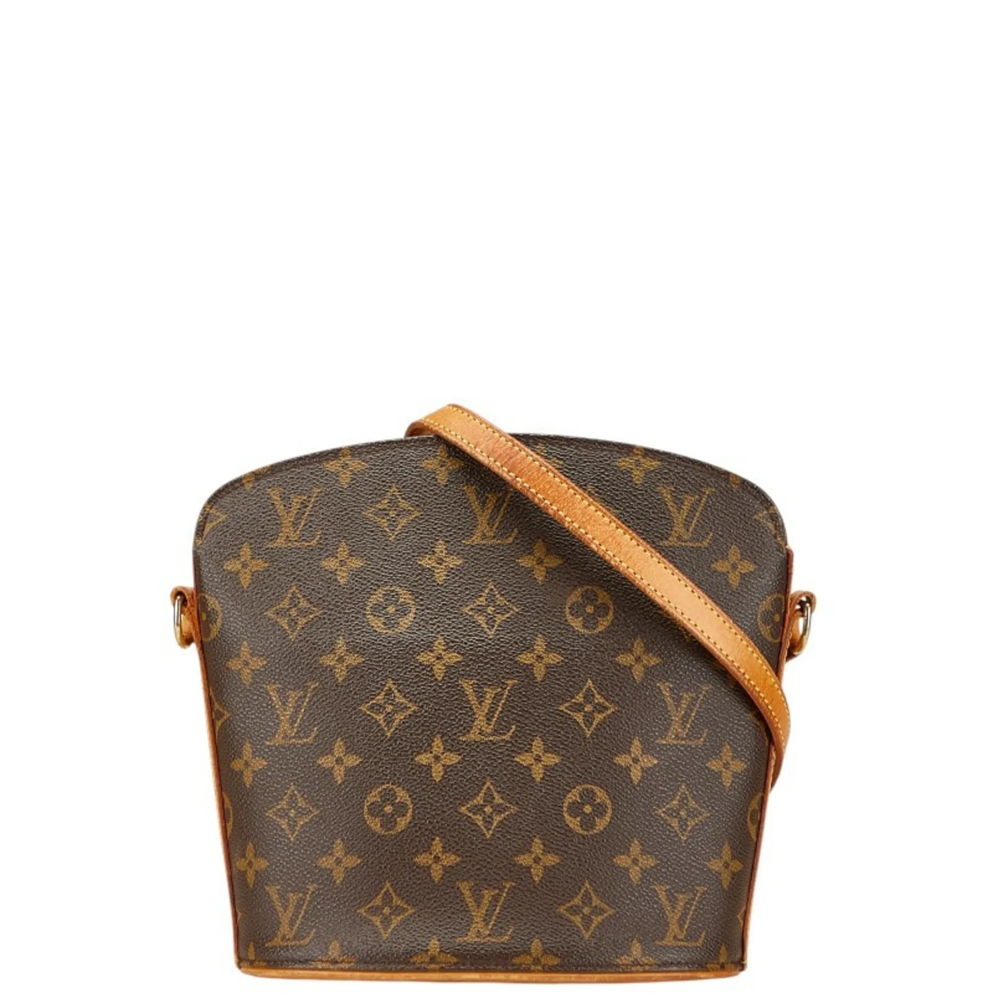 LOUIS VUITTON Brown Monogram Leather Shoulder Bag