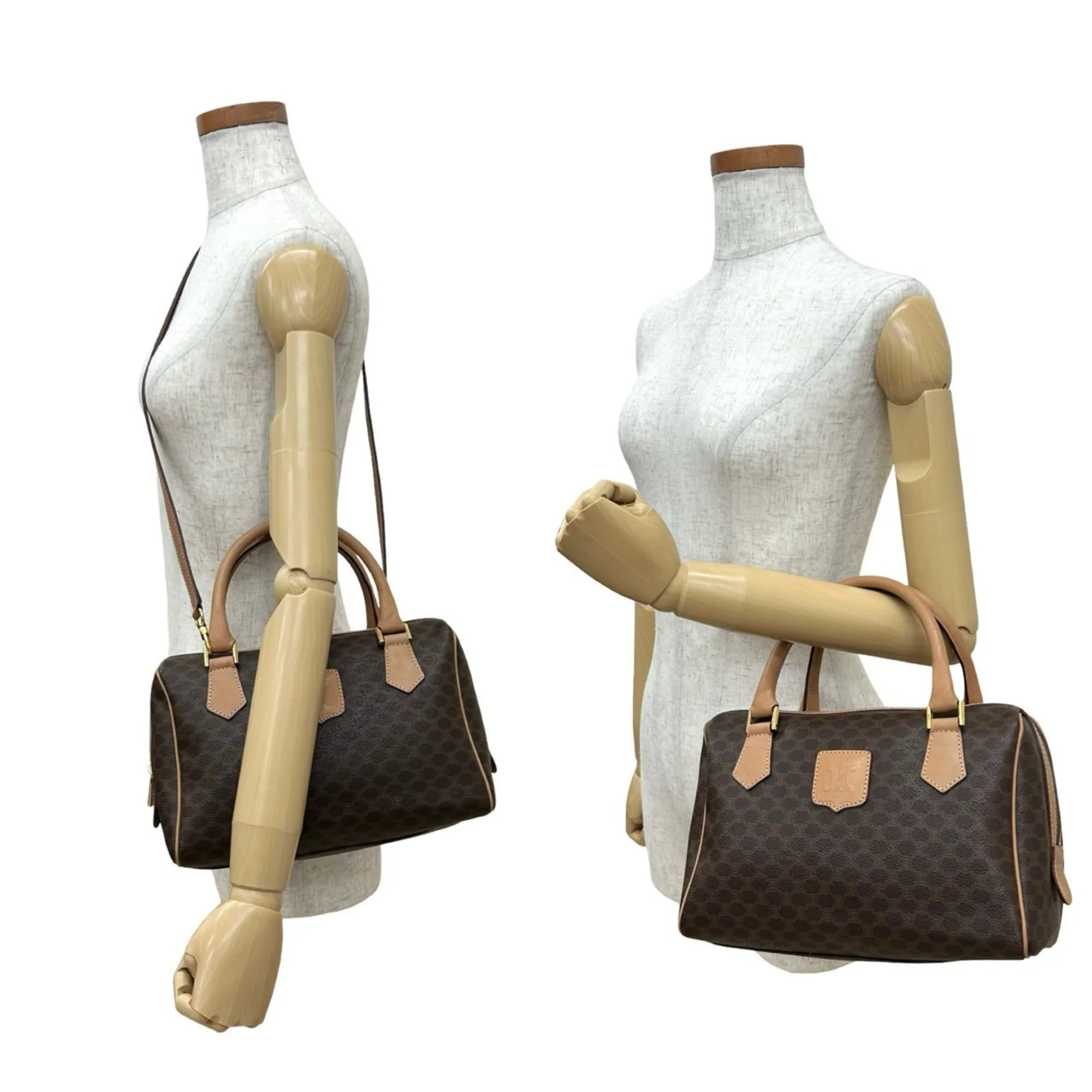 CELINE Brown Leather Shoulder Bag