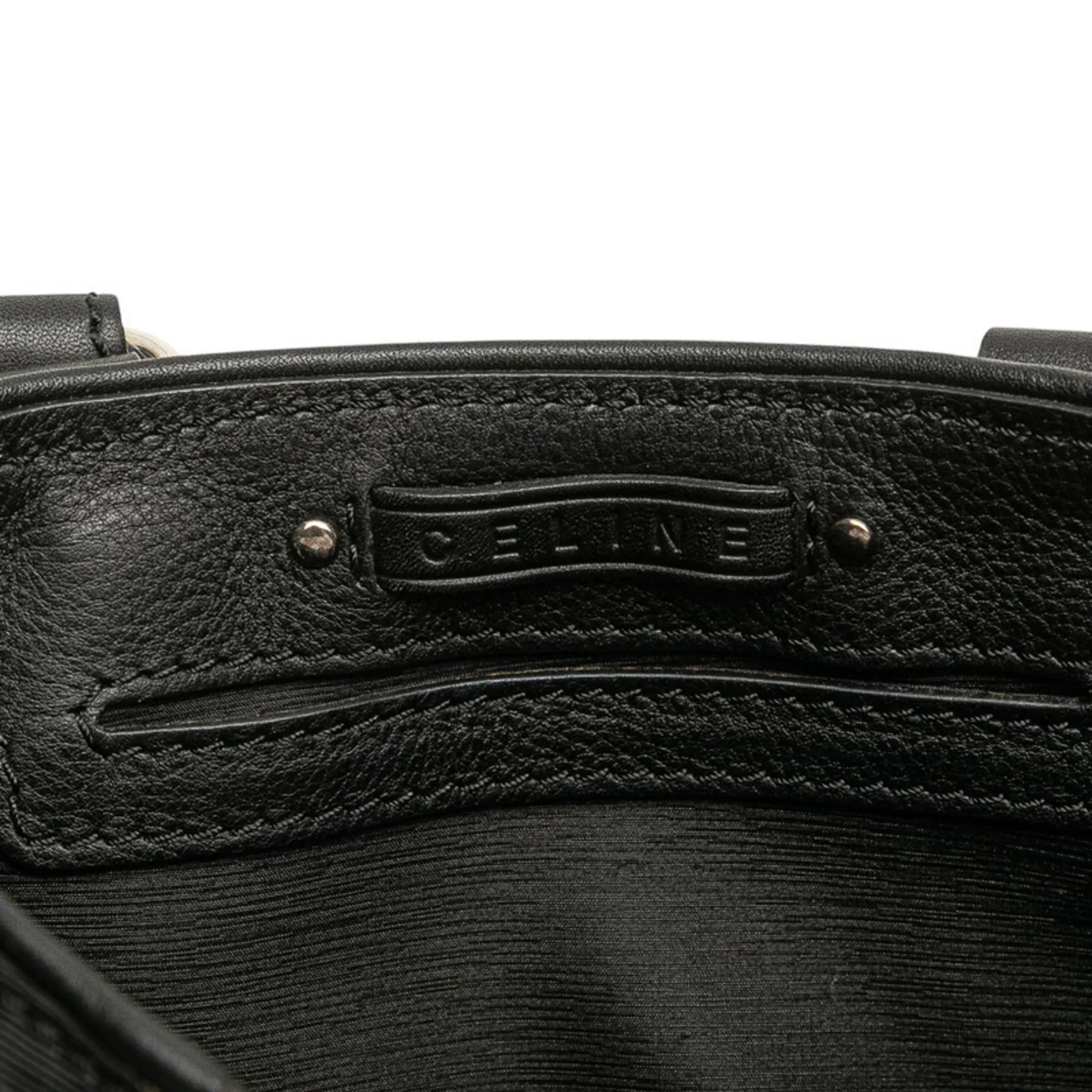 CELINE Black Leather Pouch