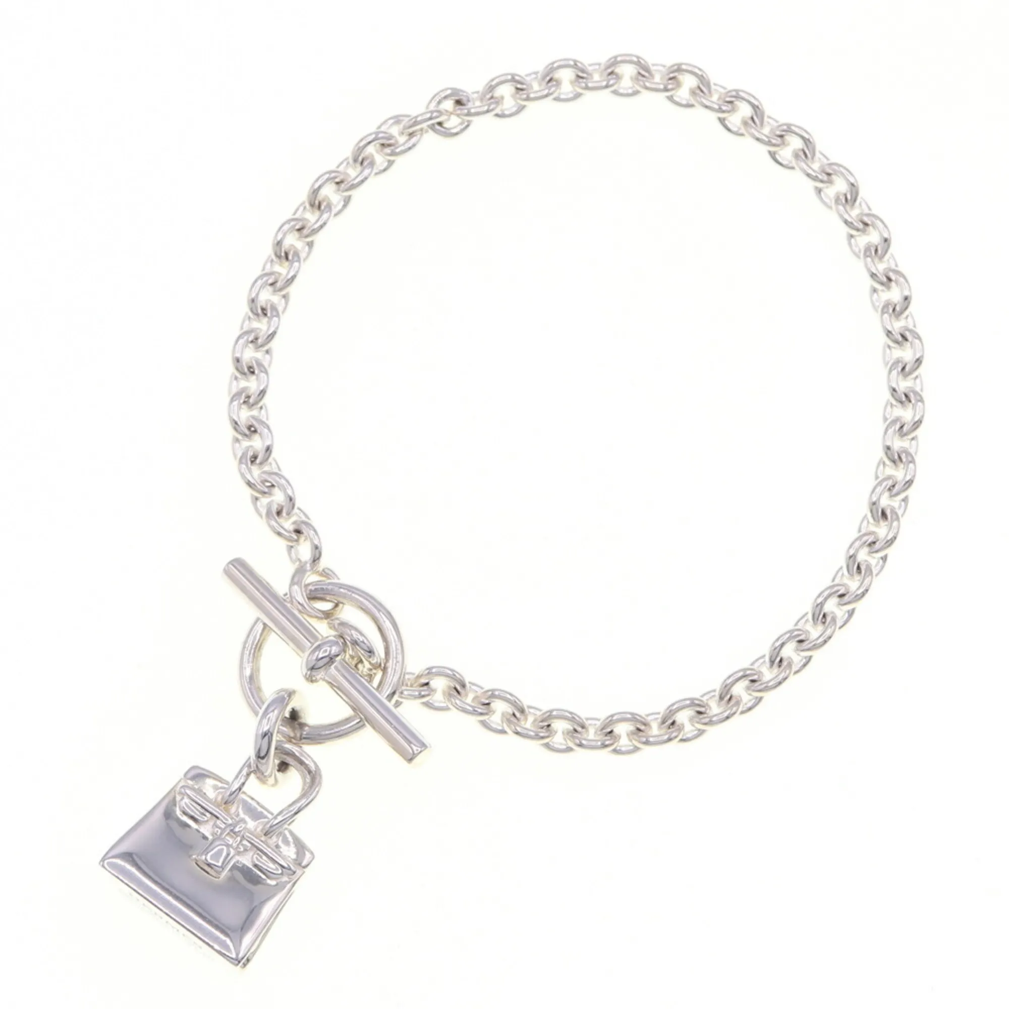 HERMES Silver Charm Bracelet