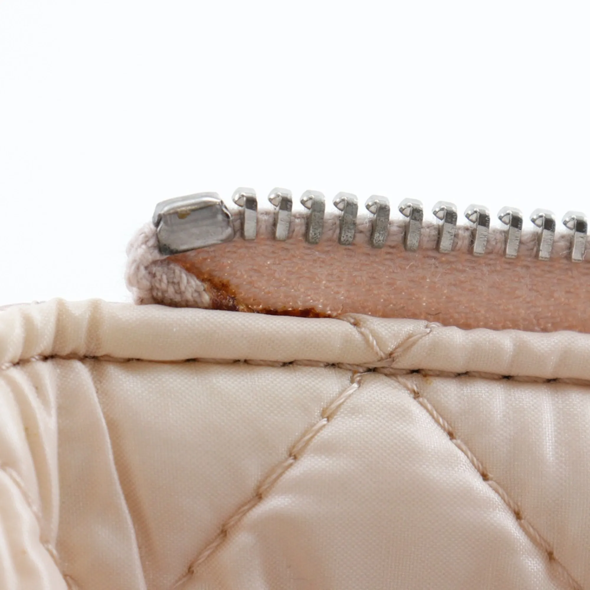 CHANEL Pink Lambskin Leather Pouch