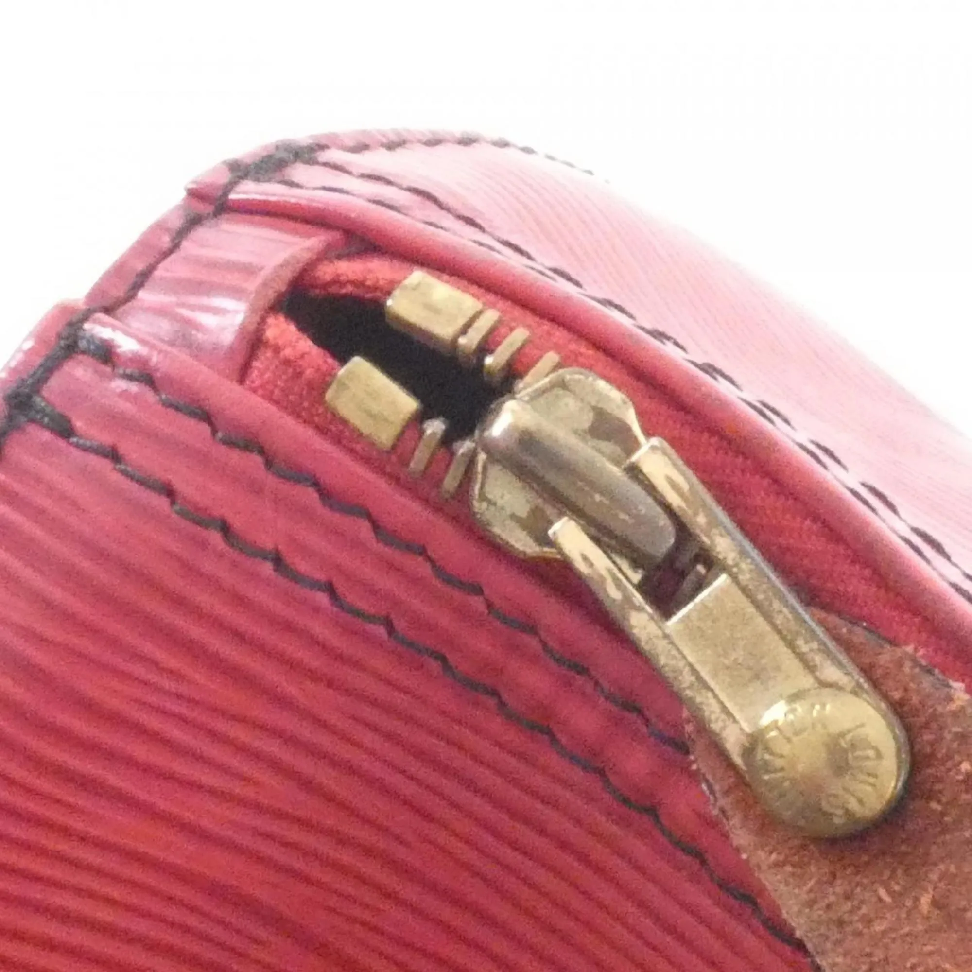 LOUIS VUITTON Red Speedy 25 Boston Bag