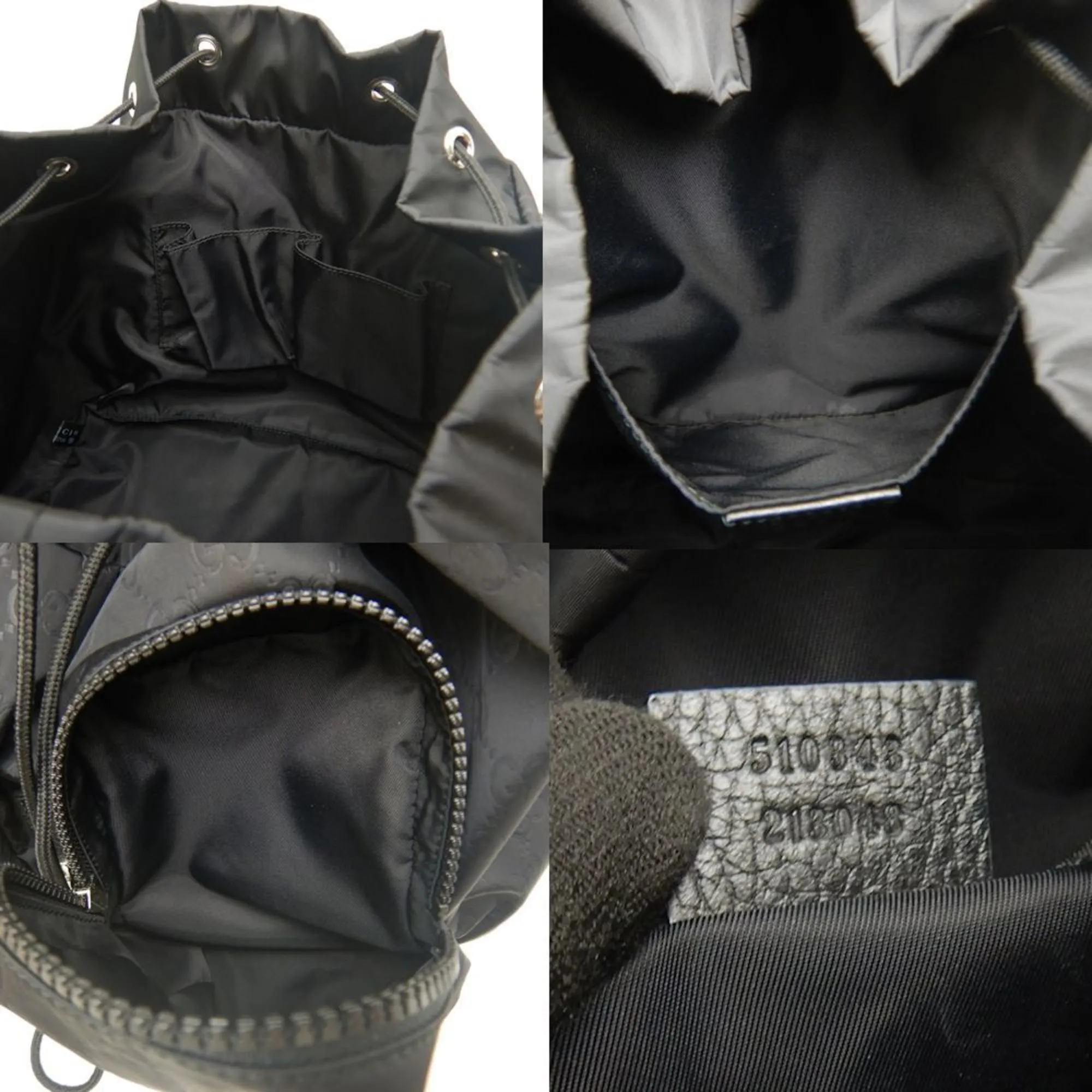 GUCCI Black Leather Backpack