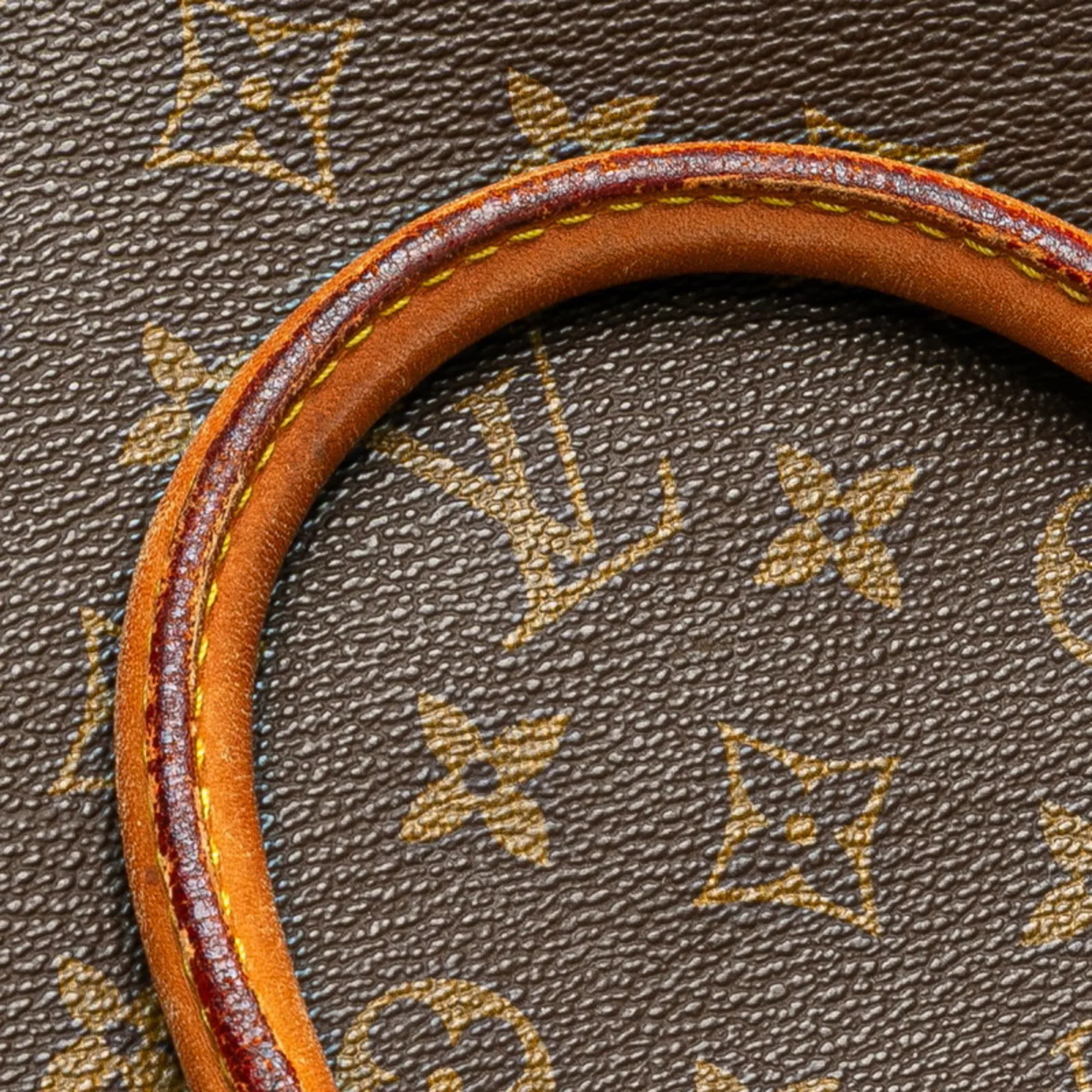 LOUIS VUITTON Brown Monogram Leather Speedy 40 Boston Bag