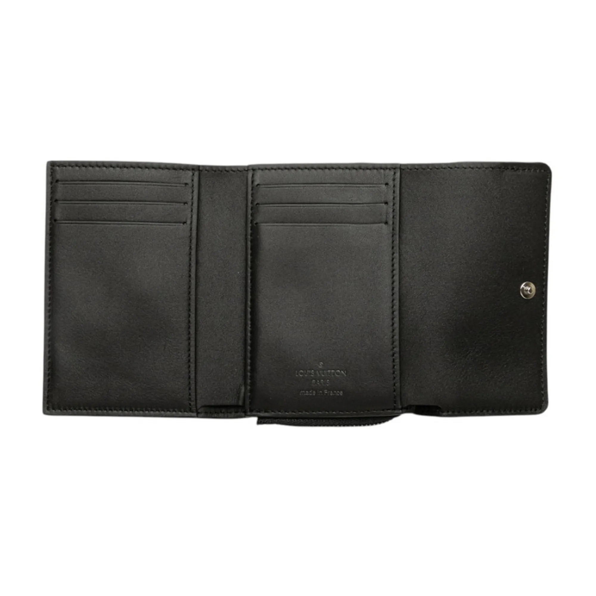 LOUIS VUITTON Black Monogram Leather Wallet