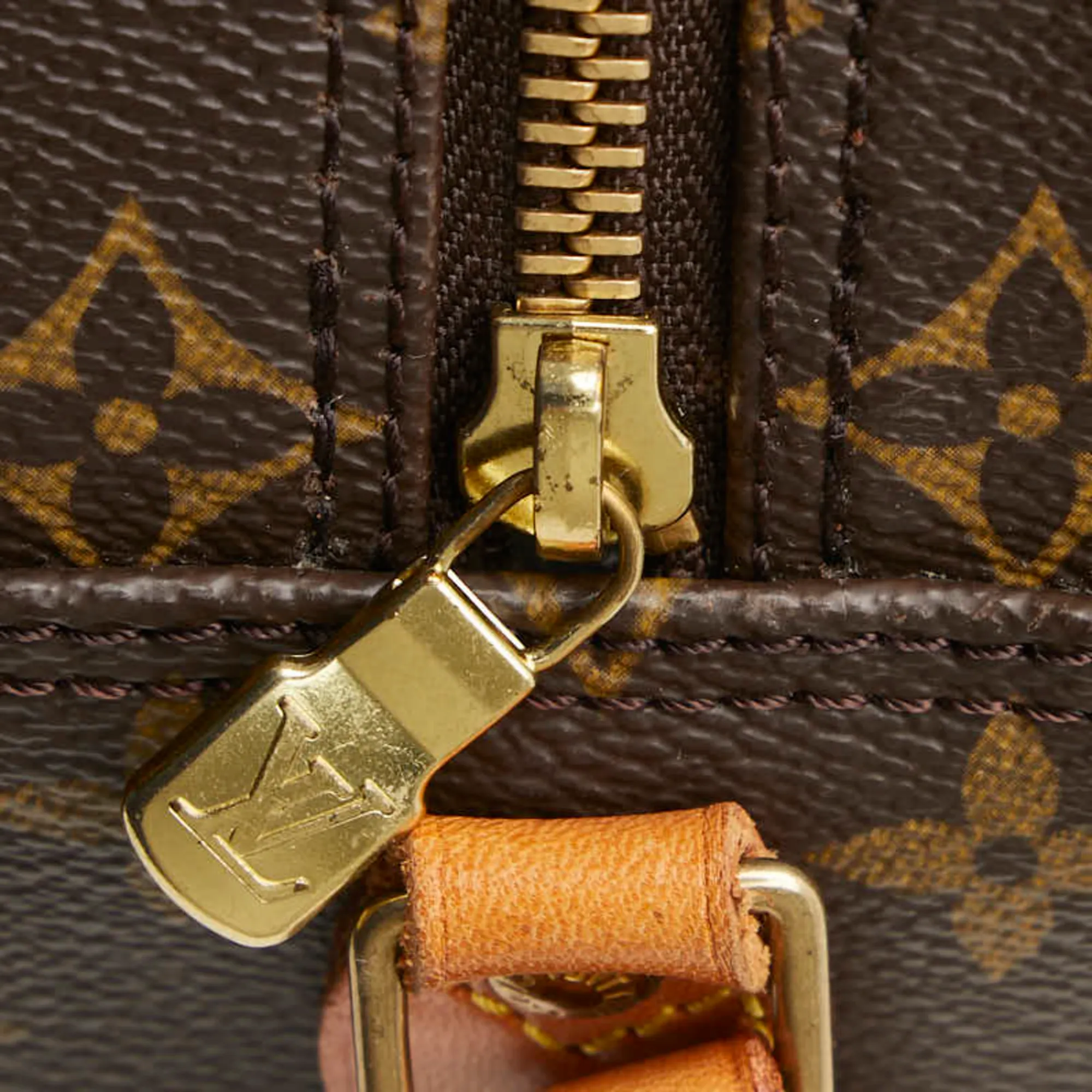 LOUIS VUITTON Brown Monogram Leather Shoulder Bag