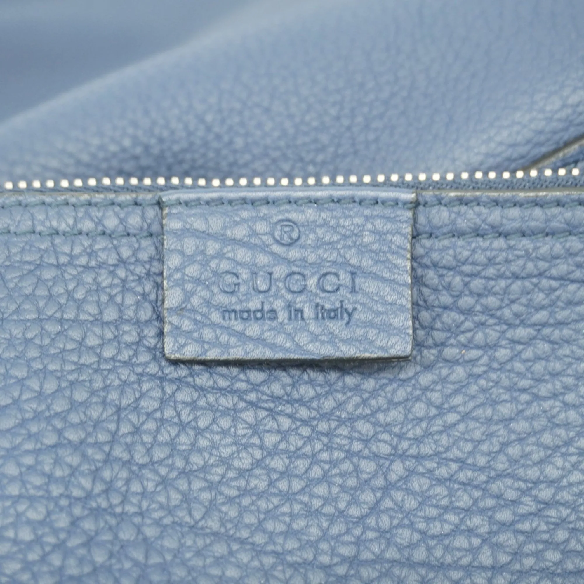 GUCCI Blue Leather Jackie Shoulder Bag