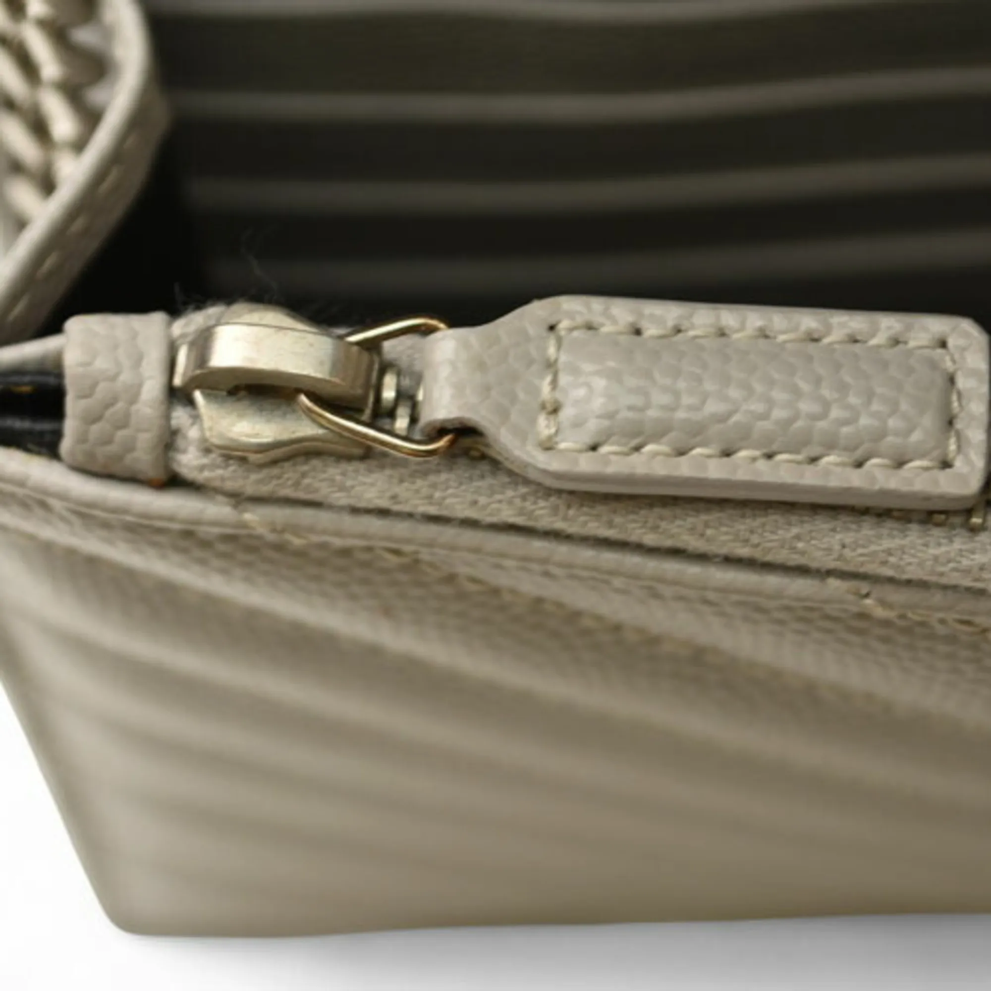 SAINT LAURENT Gray Monogram Wallet