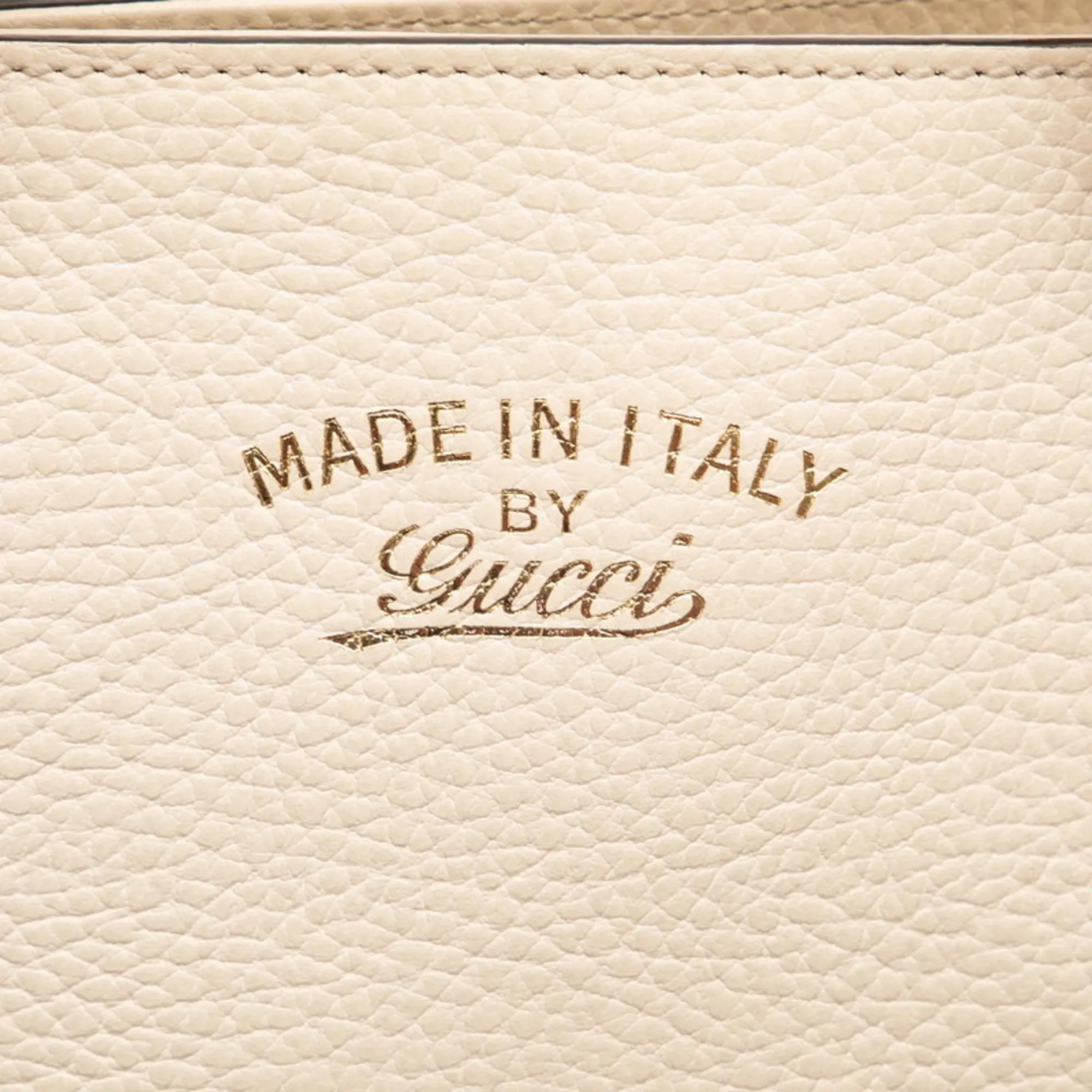 GUCCI White Leather Shoulder Bag