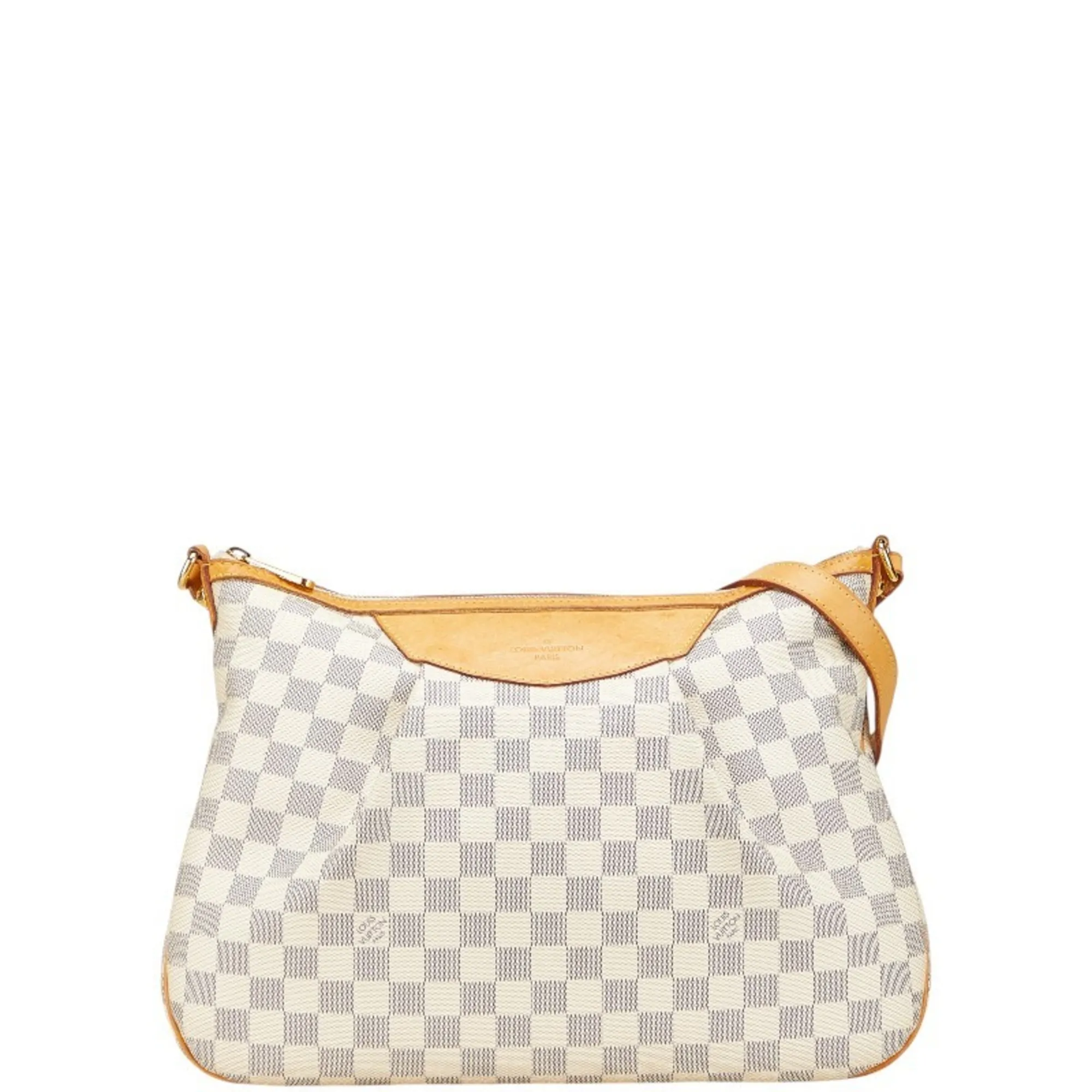 LOUIS VUITTON White Damier Leather Shoulder Bag