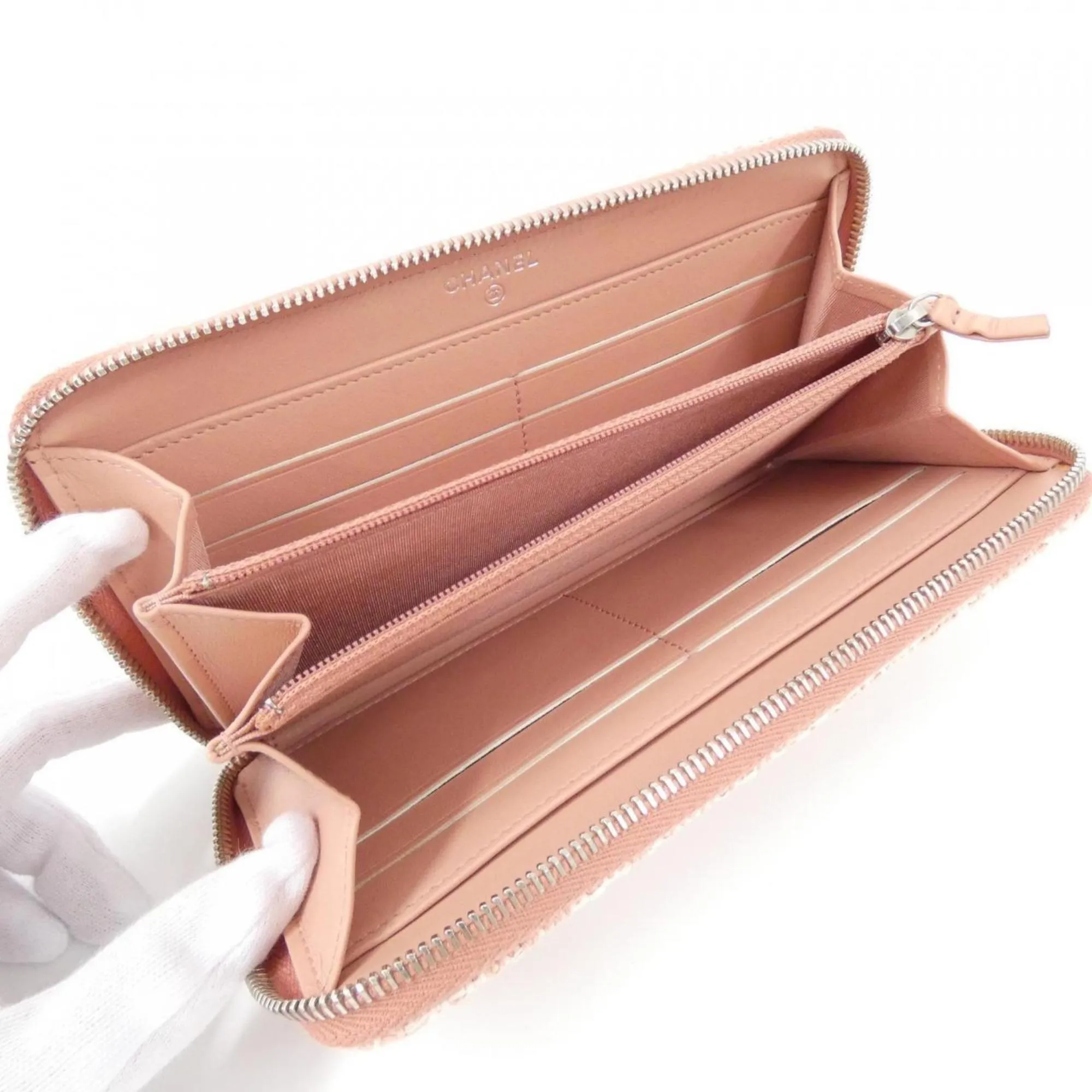 CHANEL Pink Deauville Wallet