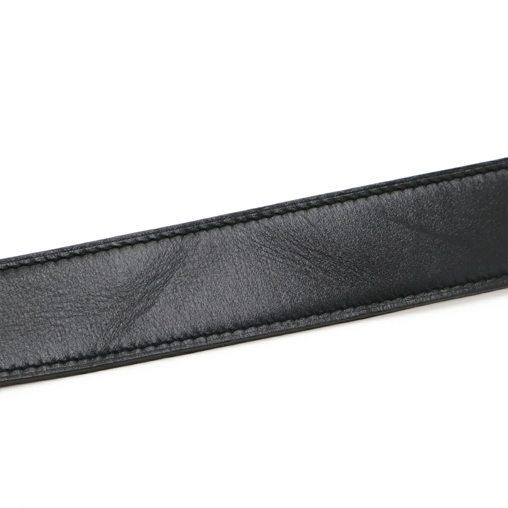 HERMES Black Leather Belt