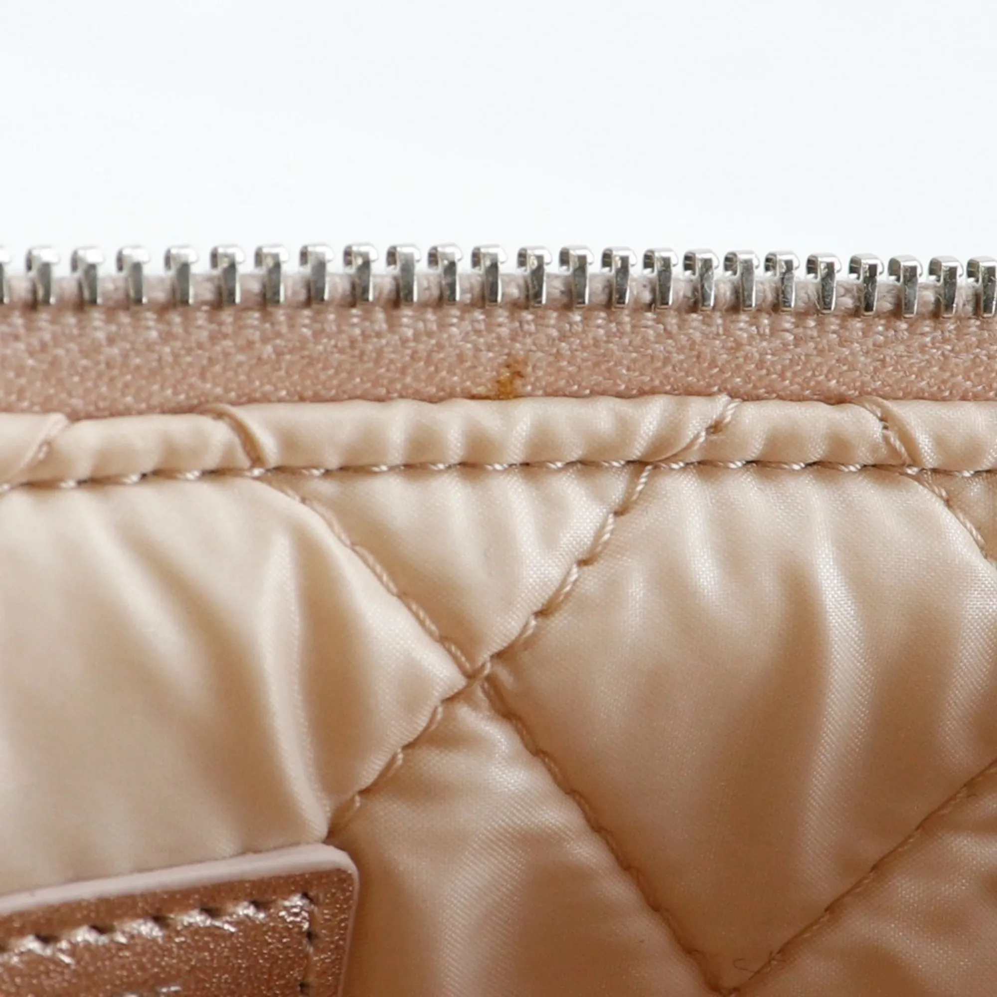 CHANEL Pink Lambskin Leather Pouch