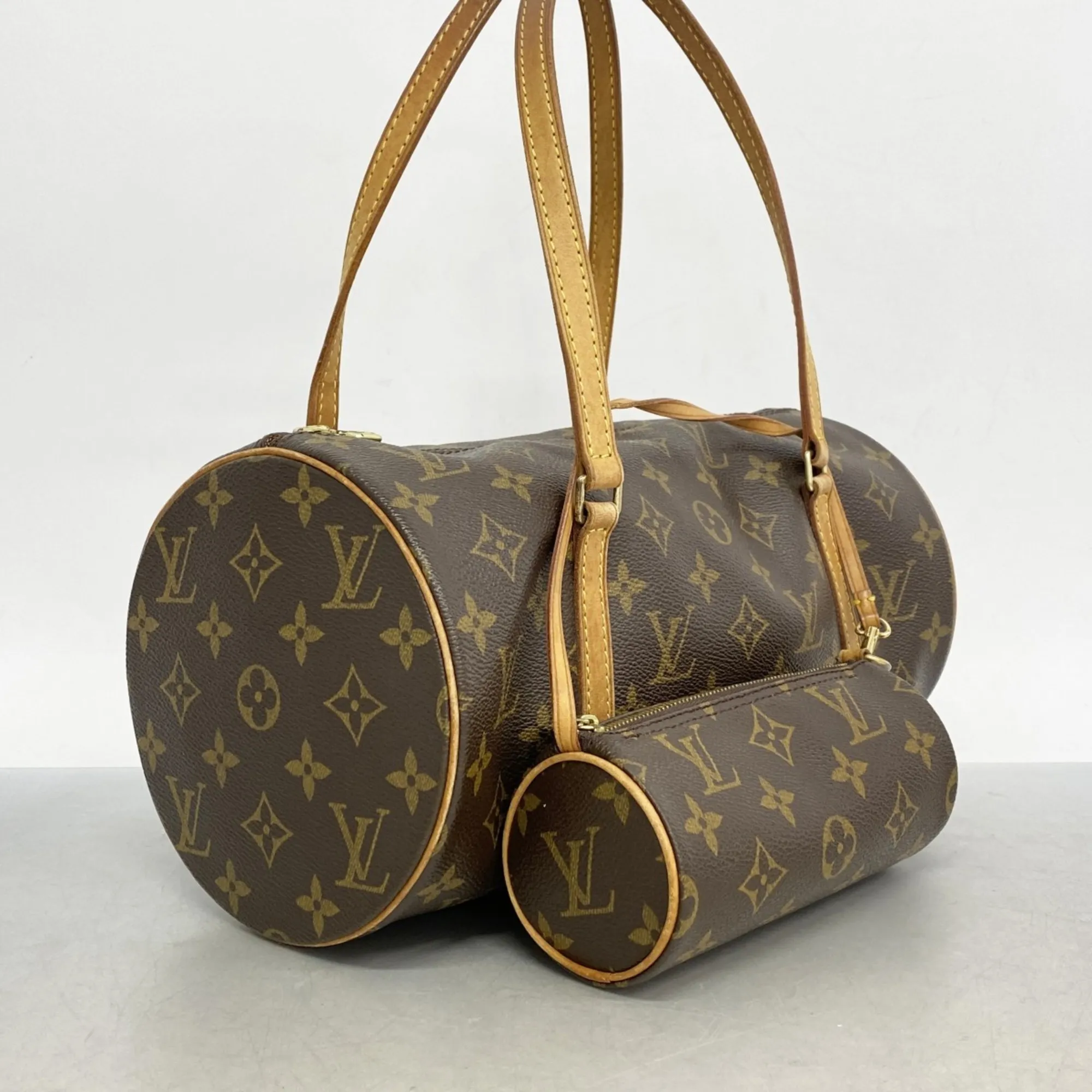 LOUIS VUITTON Brown Monogram Pouch