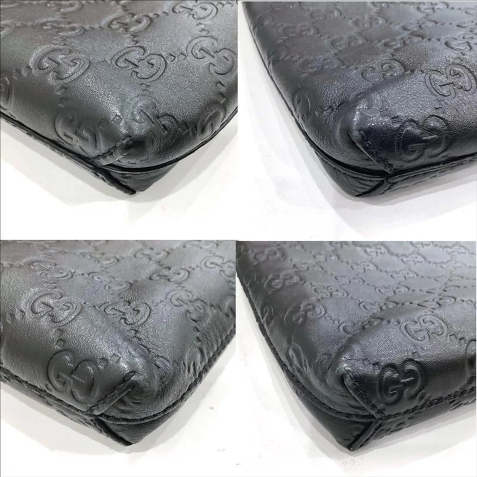 GUCCI Black Leather Clutch Bag