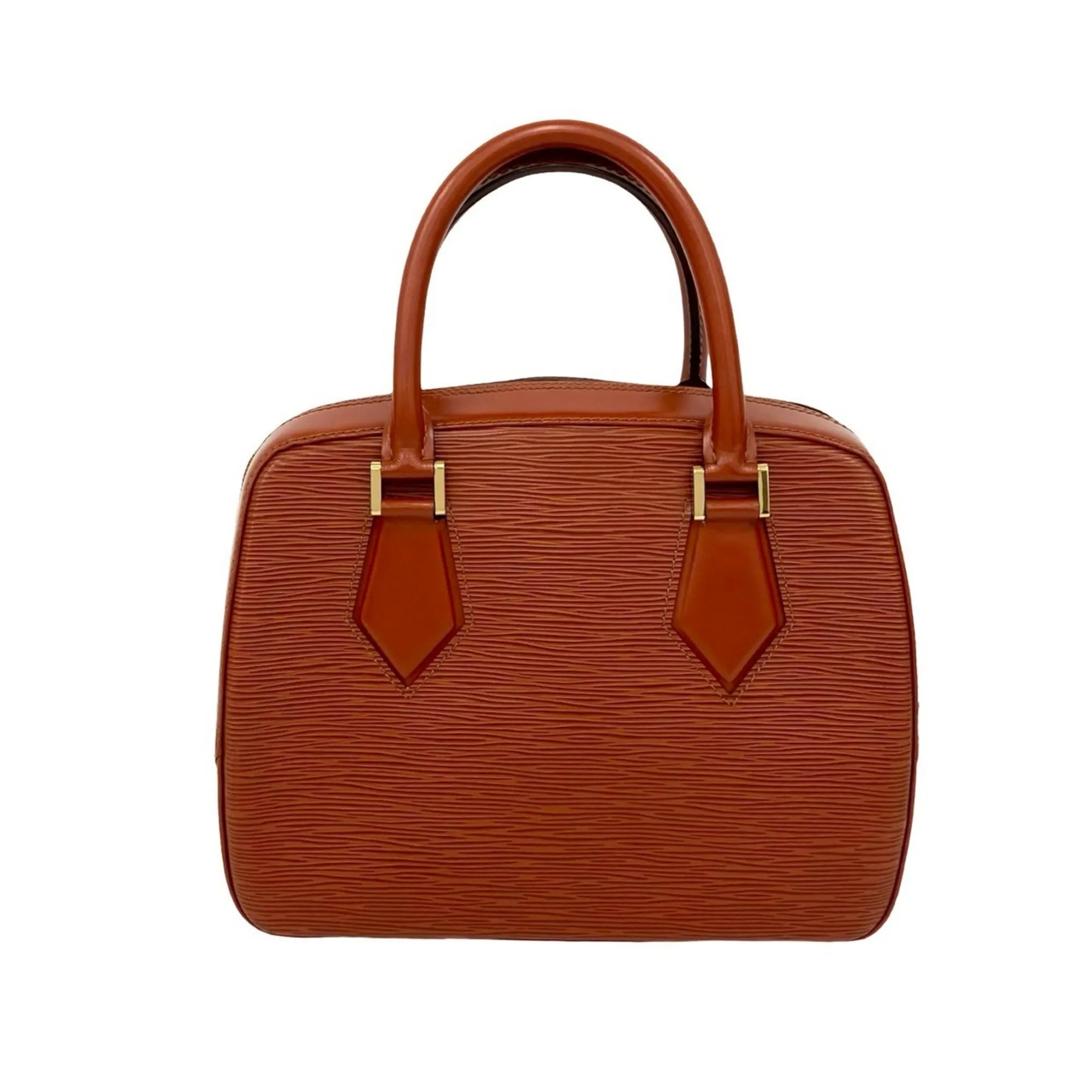 LOUIS VUITTON Brown Leather Boston Bag