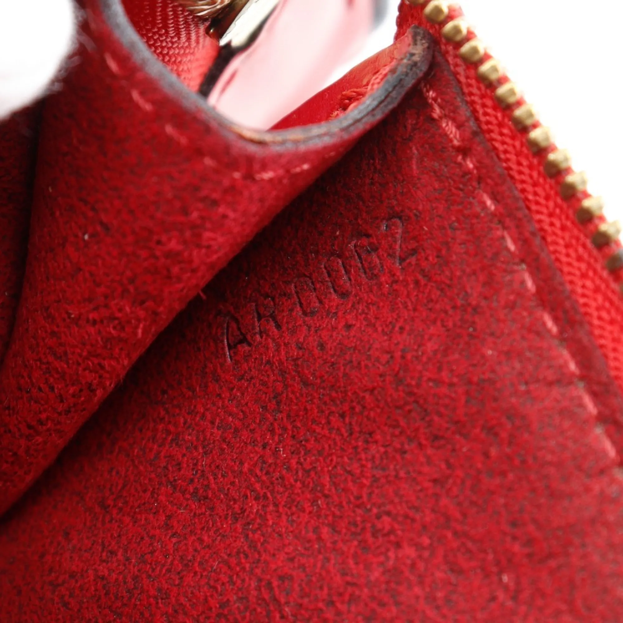 LOUIS VUITTON Red Leather Pouch