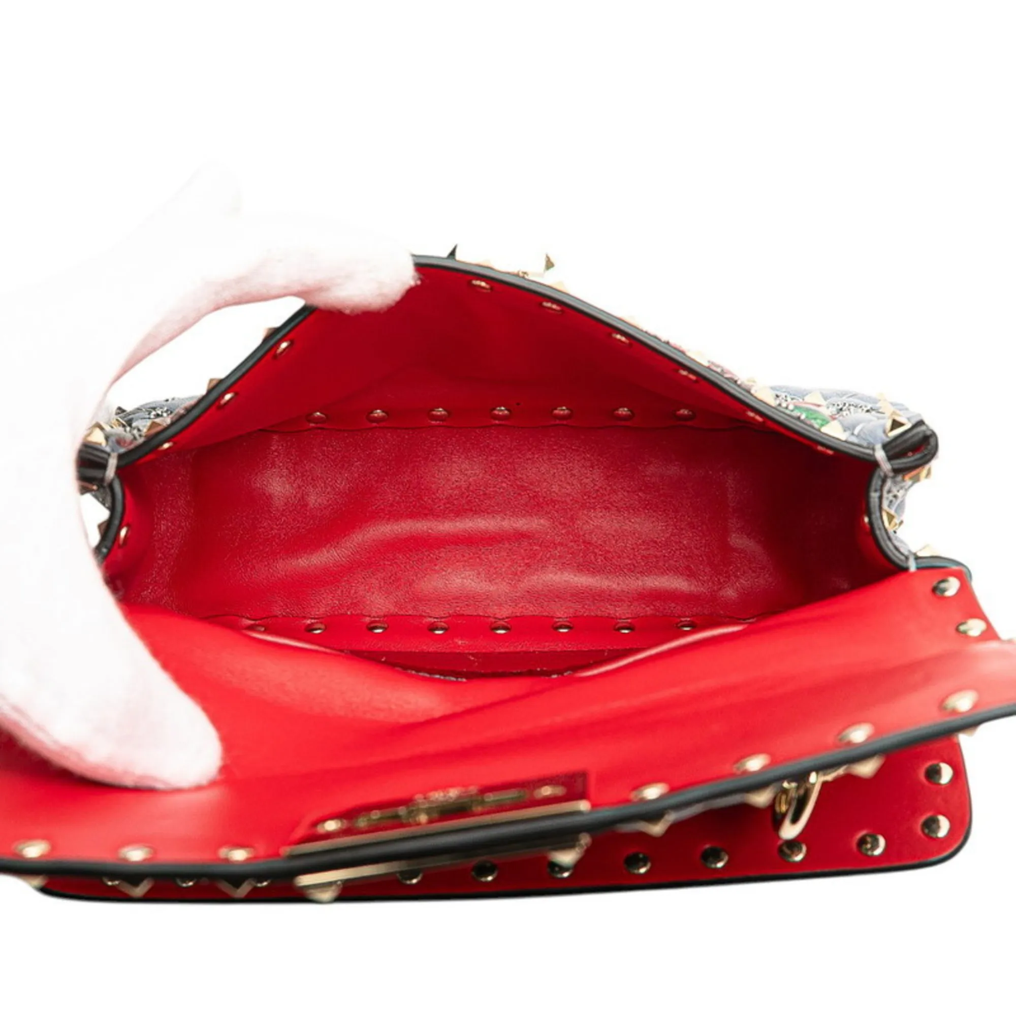 VALENTINO Blue Leather Shoulder Bag